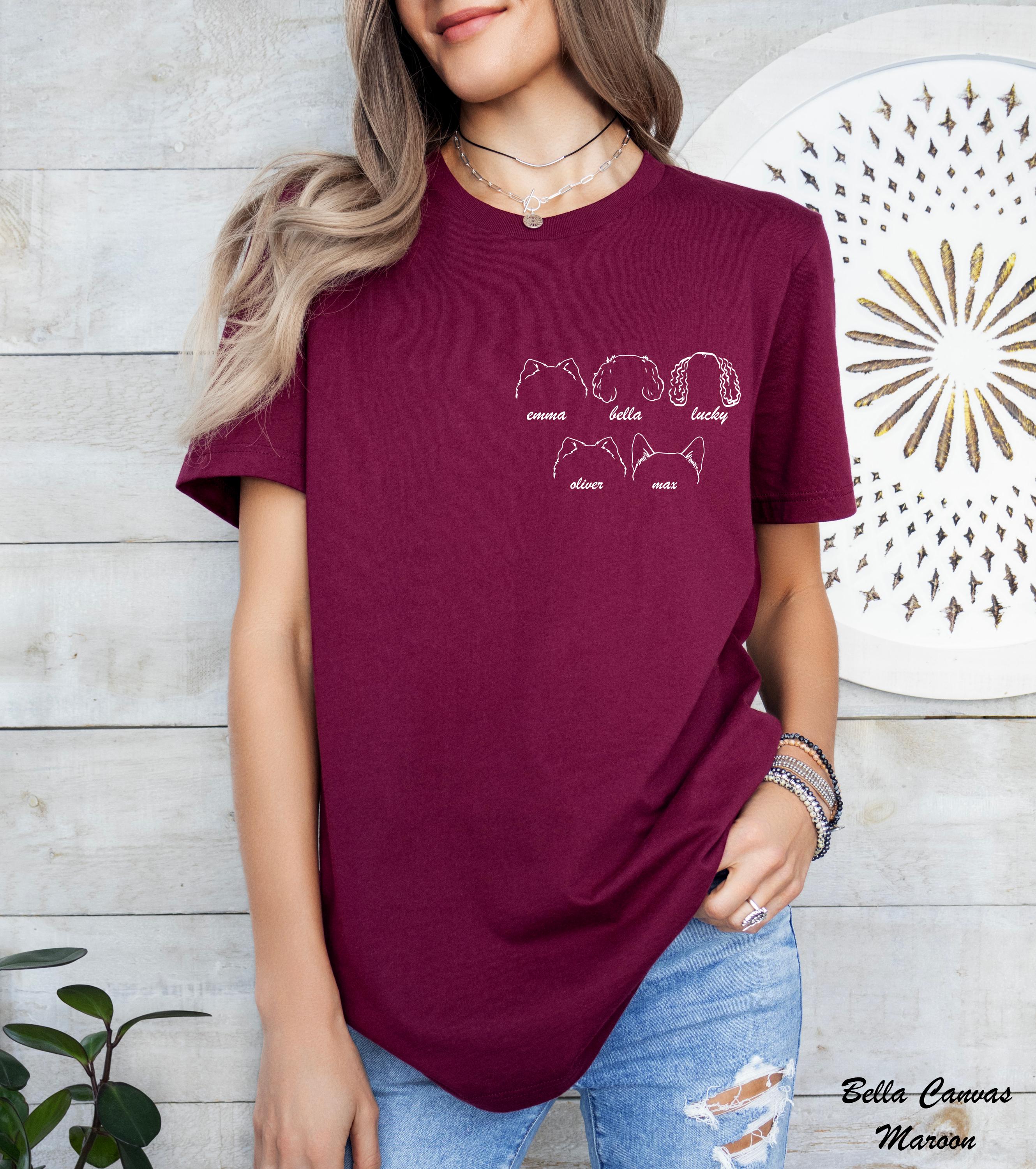 Custom Dog Breed Shirt,Name Custom Dog Shirt,New Dog Owner Shirt,Paw Print Pocket Tee,Personalized Dog Face and Name Shirt,Dog Lover Shirt