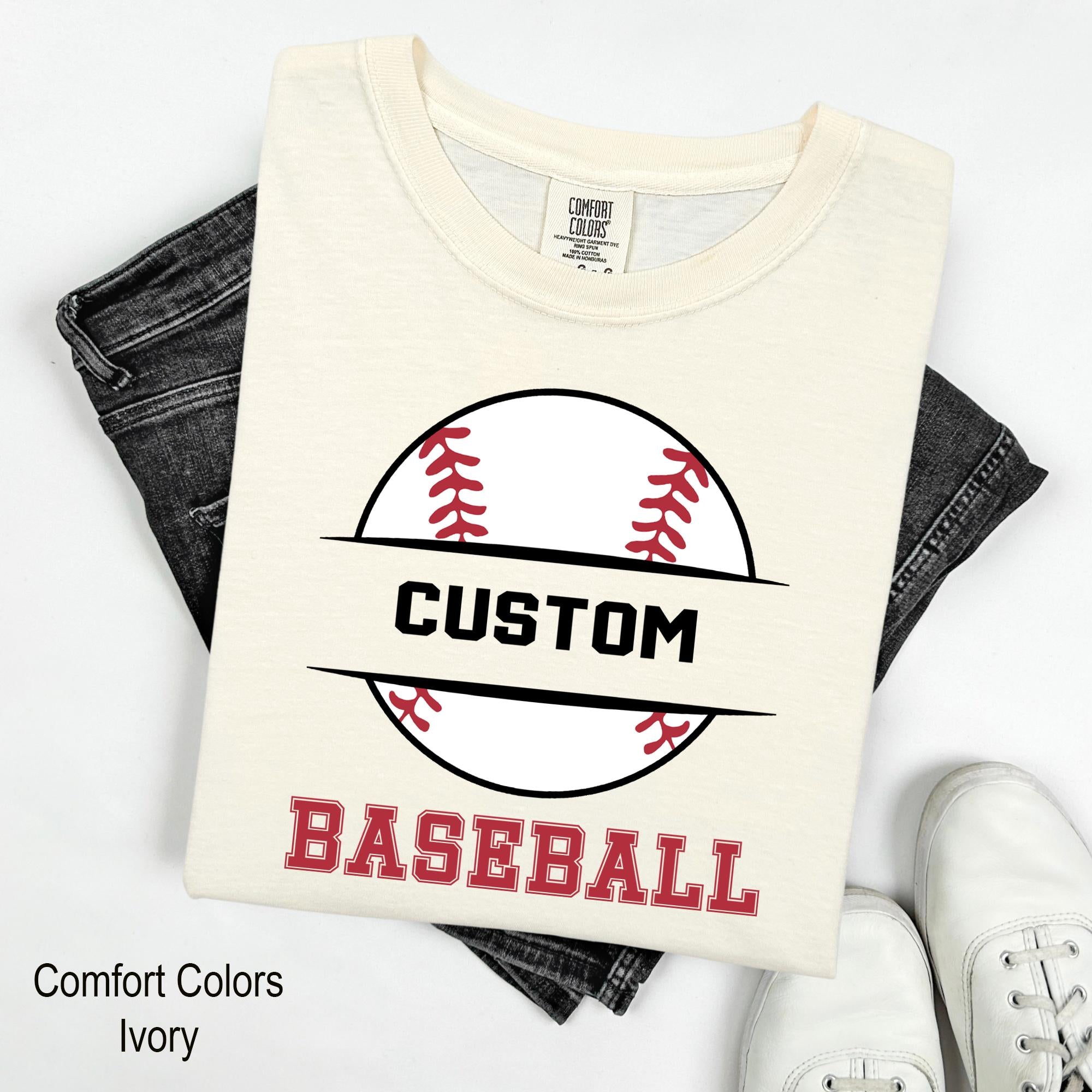 Custom Baseball Shirt, Personalized Team Name, Personalized Baseball Player Shirt, Sports Mom Tee, Baseball Shirt, Baseball Lover Shirt