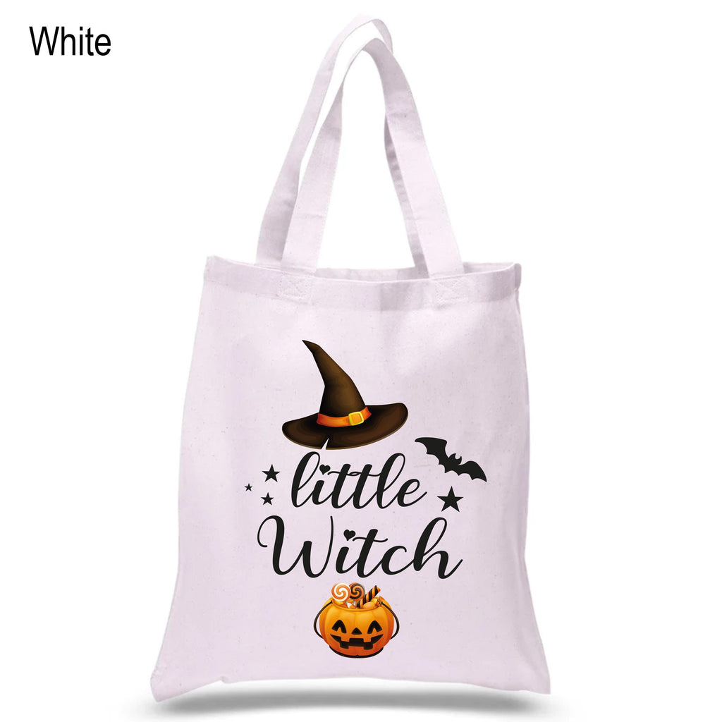 Halloween Little Witch Tote Bag, Little Witches Tote Bag, Trick or Treat Bag, Witchy Canvas Tote, Cute Halloween Bag, Candy Bag for Kids