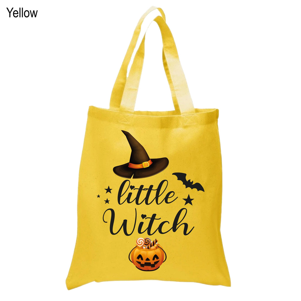 Halloween Little Witch Tote Bag, Little Witches Tote Bag, Trick or Treat Bag, Witchy Canvas Tote, Cute Halloween Bag, Candy Bag for Kids