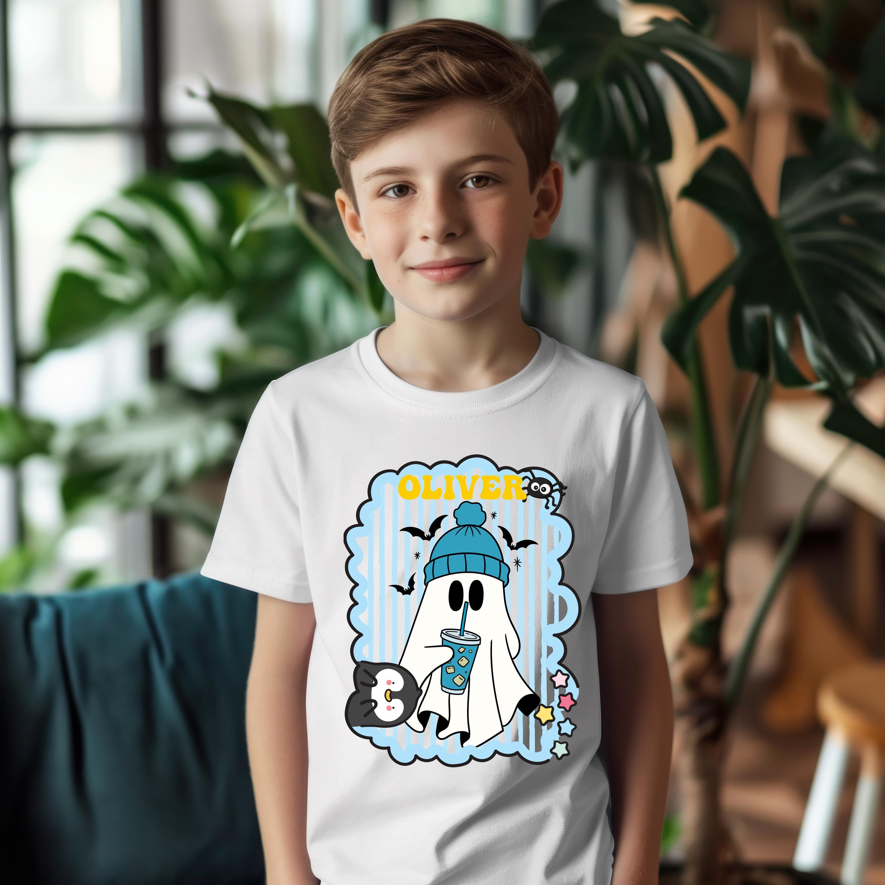 Custom Girl and Boy Halloween Name Shirt, Kid Shirt With Names, Halloween Shirt, Halloween Toddler Shirt, Personalized Halloween Kid Shirt