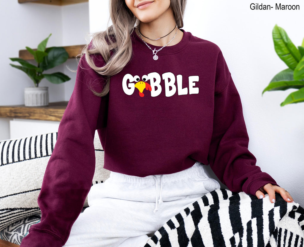 Thanksgiving Gobble Sweatshirt,Turkey Sweatshirt,Thanksgiving Sweatshirt, Funny Thanksgiving Outfit, Thankful Sweatshirt, Turkey Day Shirt