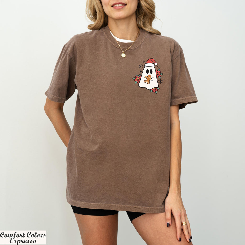 Custom Cute Ghost Pocket Shirt, Spooky Season Shirt, Halloween Pocket Tee, Cute Ghost Pocket Size Shirt,Halloween Matching Outfit,Spooky Tee