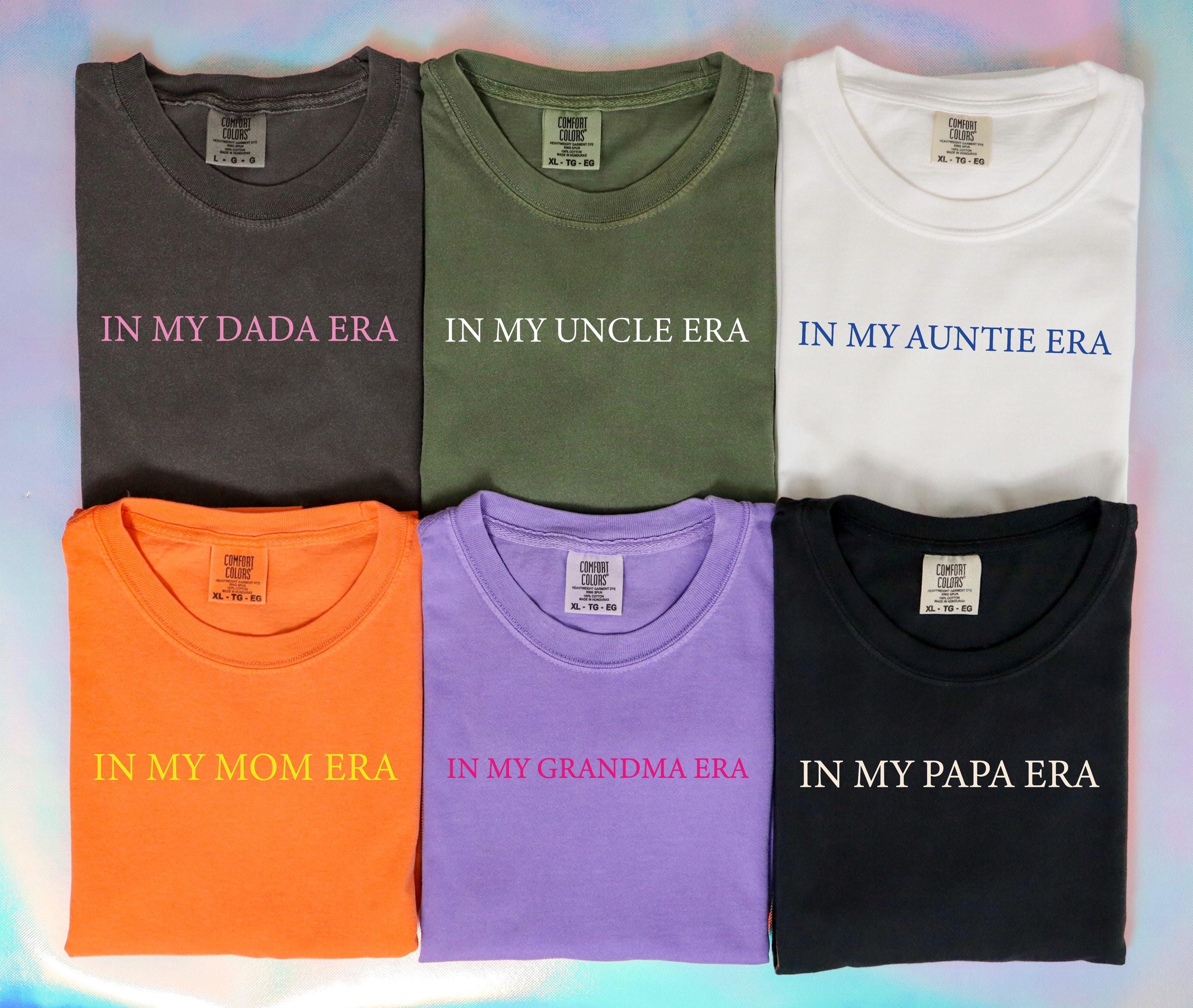 Custom In My Era Shirt, In My Auntie, Mom Dad Grandma Era Tee, Pregnancy Announcement Shirt, Custom Text Era Shirt, Custom Trendy Tee