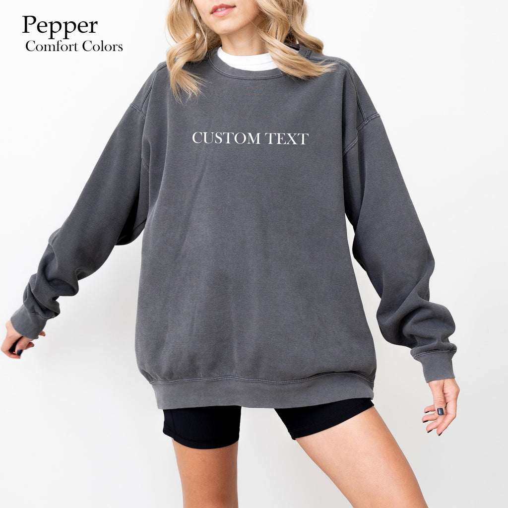Unisex Custom Text Sweatshirt, Personalised Jumper, Design your Own Hoodie, Custom Logo Sweater, Personalized Sweater, Personalized Gift