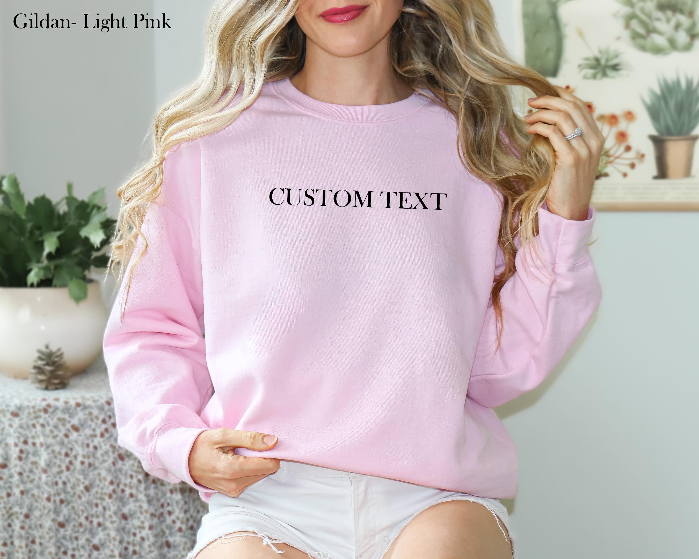 Unisex Custom Text Sweatshirt, Personalised Jumper, Design your Own Hoodie, Custom Logo Sweater, Personalized Sweater, Personalized Gift