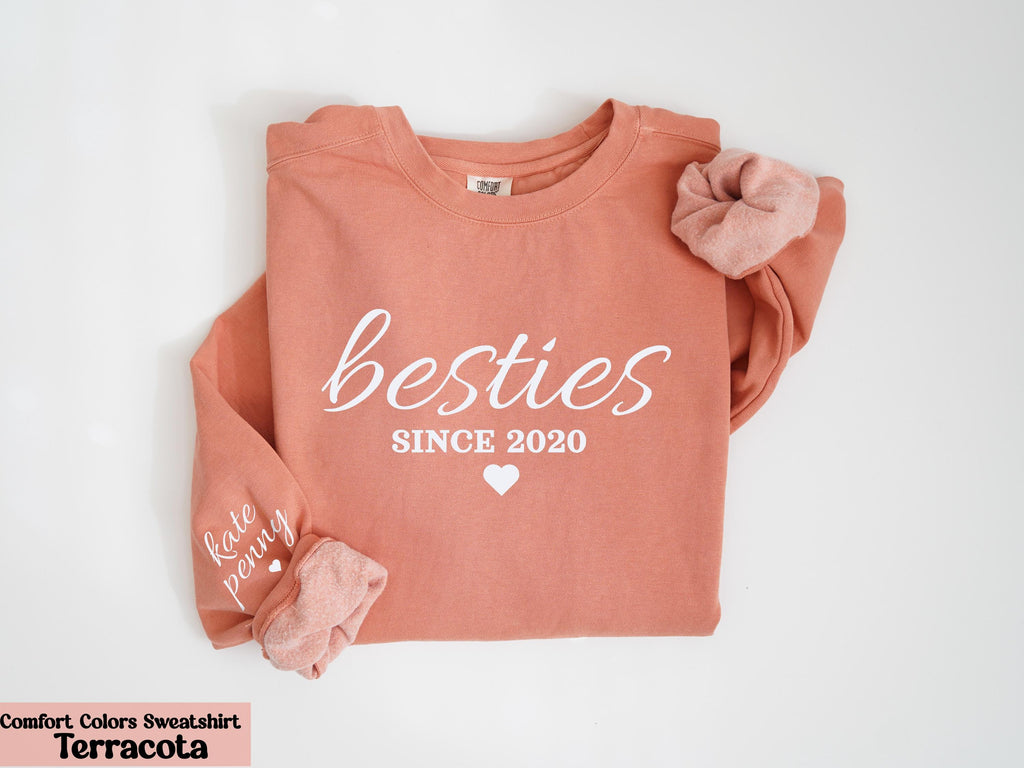 Custom Besties Shirt with Names, Custom Name Shirt For Besties, Matching Shirts for BFF, Soul Sister Gift, Long Distance Friendship Gifts