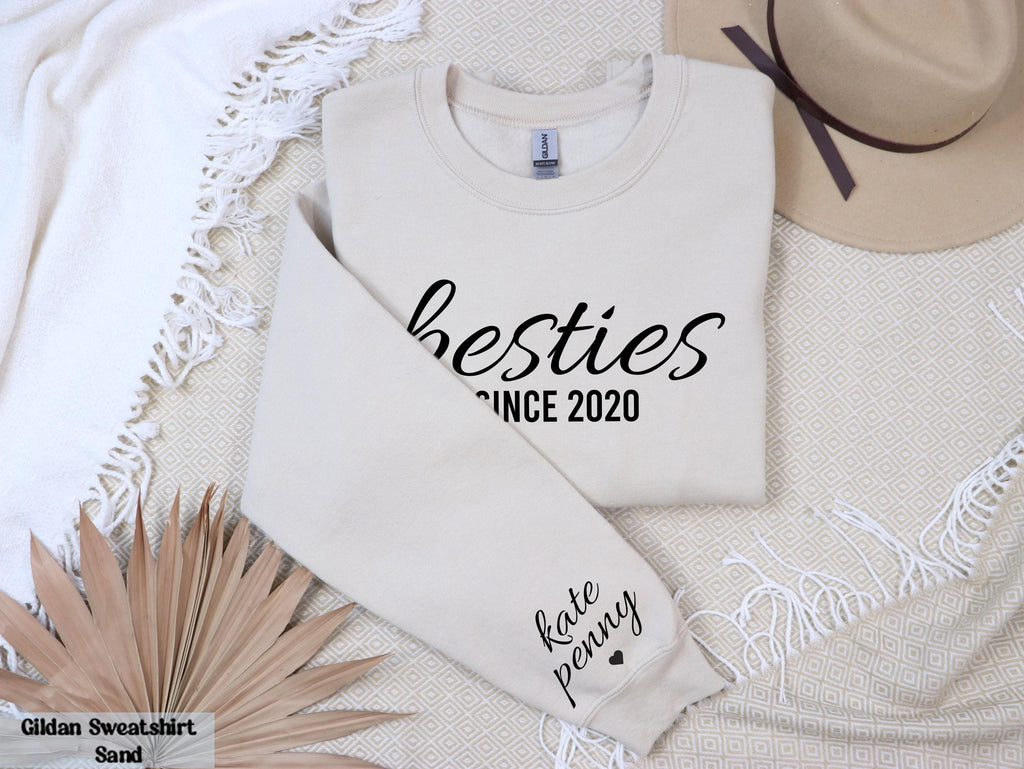 Custom Besties Shirt with Names, Custom Name Shirt For Besties, Matching Shirts for BFF, Soul Sister Gift, Long Distance Friendship Gifts