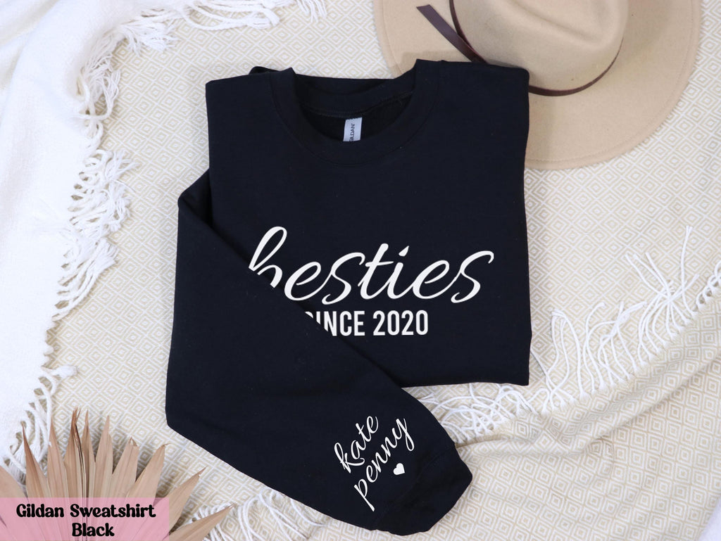 Custom Besties Shirt with Names, Custom Name Shirt For Besties, Matching Shirts for BFF, Soul Sister Gift, Long Distance Friendship Gifts
