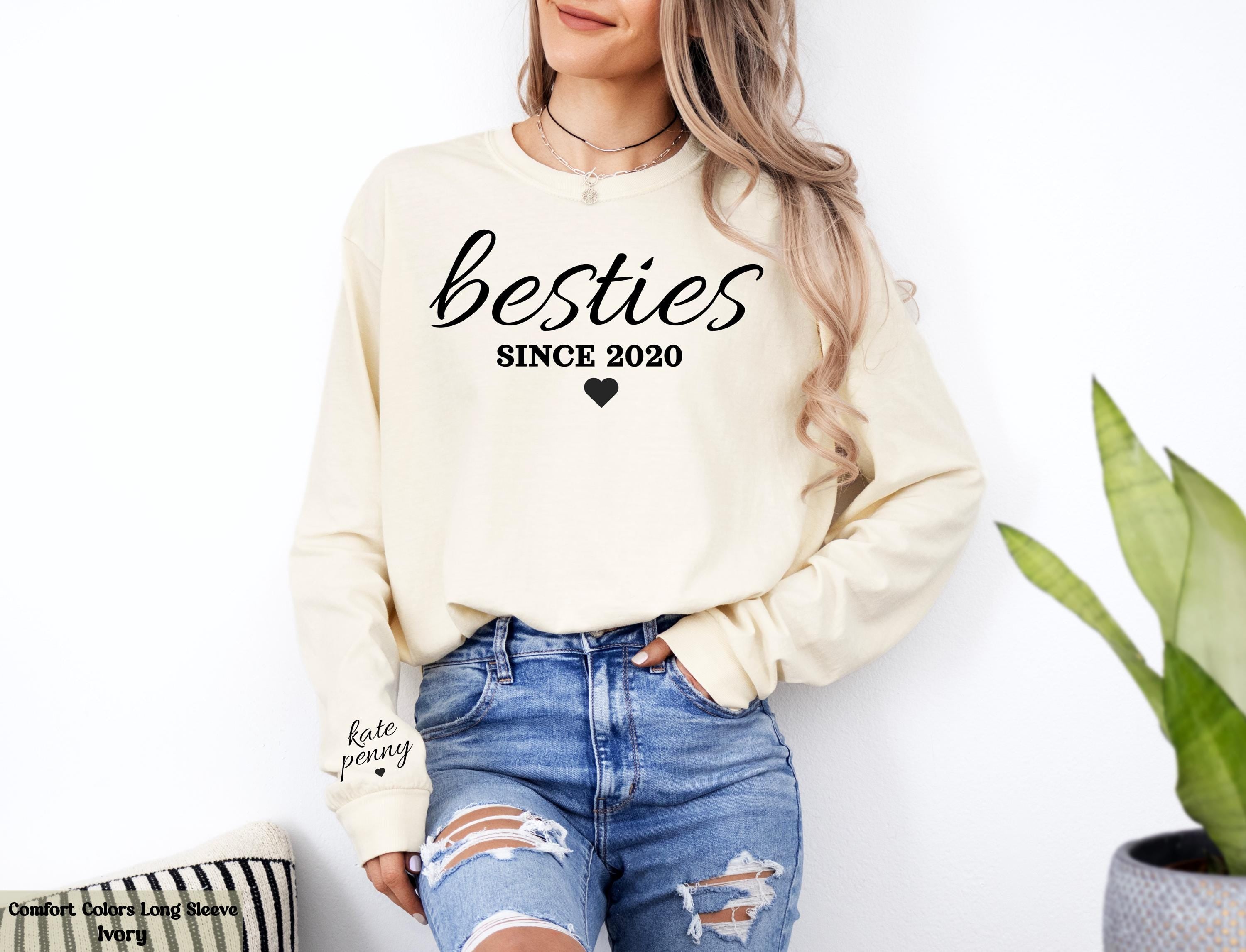 Custom Besties Shirt with Names, Custom Name Shirt For Besties, Matching Shirts for BFF, Soul Sister Gift, Long Distance Friendship Gifts