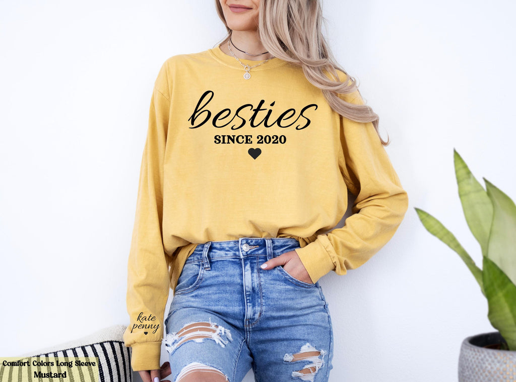Custom Besties Shirt with Names, Custom Name Shirt For Besties, Matching Shirts for BFF, Soul Sister Gift, Long Distance Friendship Gifts