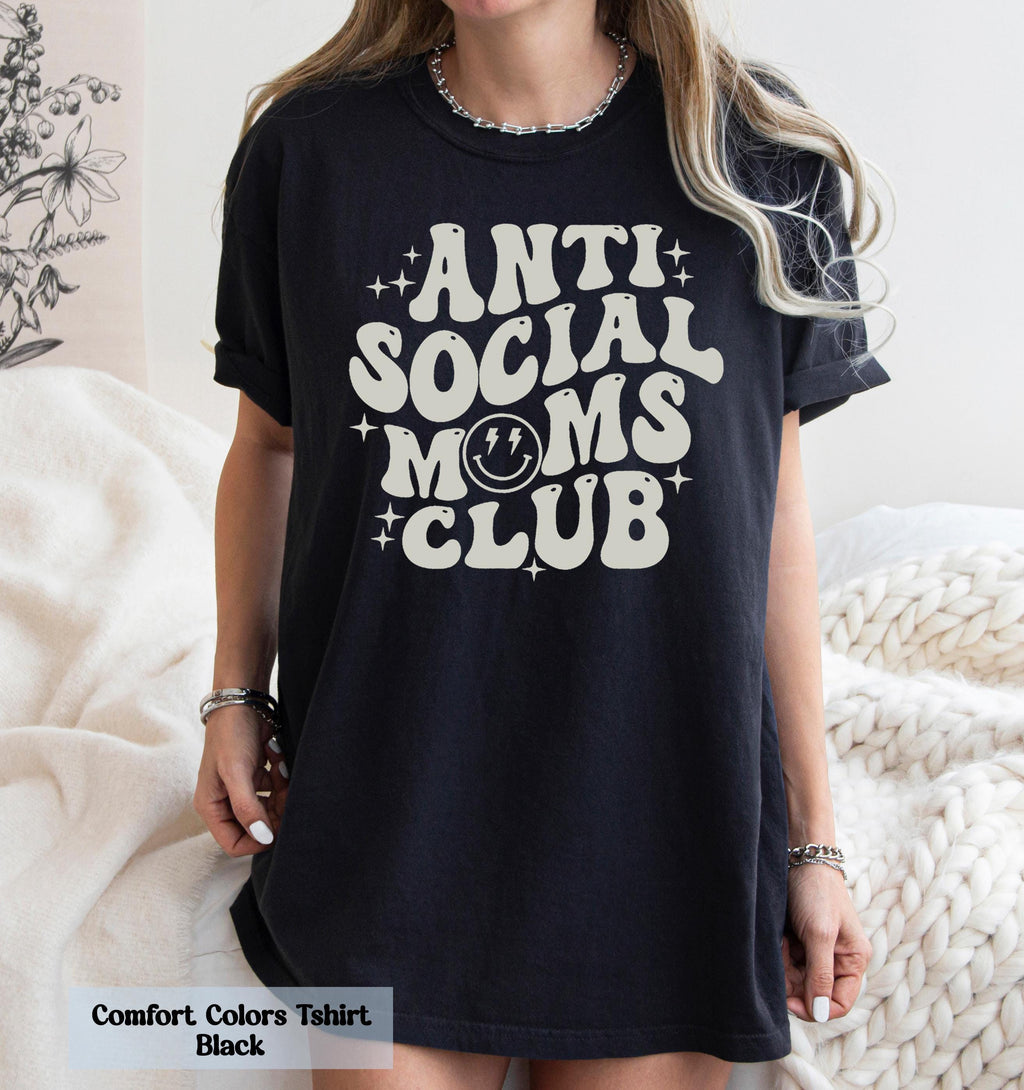Anti Social Moms Club Shirt, Mom Life Shirt, Gift For Mom, Trendy Mom Tee, New Mama Gift, Pregnancy Announcement, Pregnancy Reveal Shirt