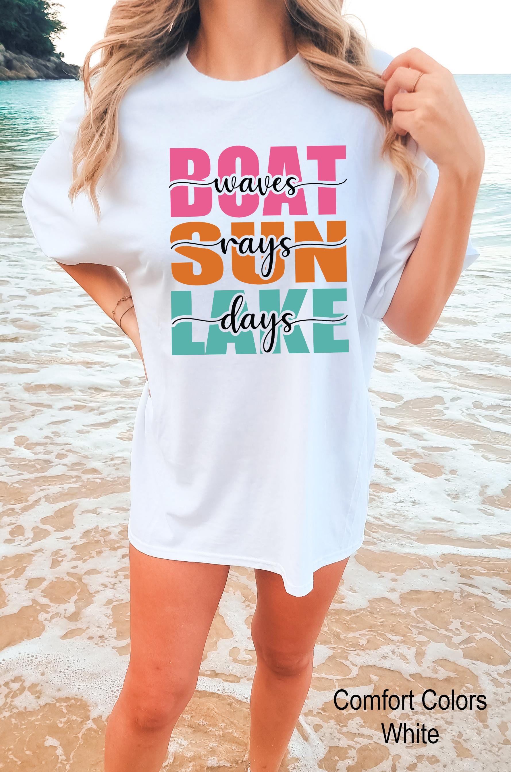 Boat Waves Sun Rays Lake Days Shirt, Summer Vacation Shirt,  Lake Days Trendy Summer Shirt, Lake Day Shirt, Lake Vacation Shirt, Summer Tee