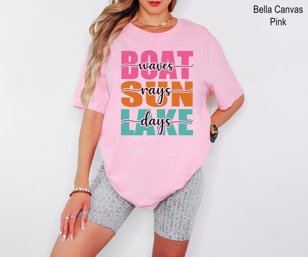 Boat Waves Sun Rays Lake Days Shirt, Summer Vacation Shirt,  Lake Days Trendy Summer Shirt, Lake Day Shirt, Lake Vacation Shirt, Summer Tee