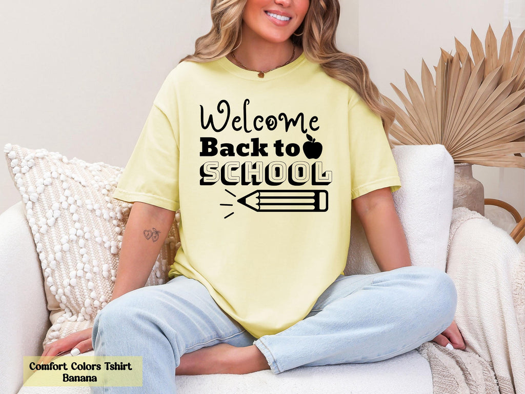 Comfort Colors® Welcome Back to School Shirt, Teacher Gift,  Elementary Teacher Shirt, First Day Of School Tee, Teacher Squad Shirt