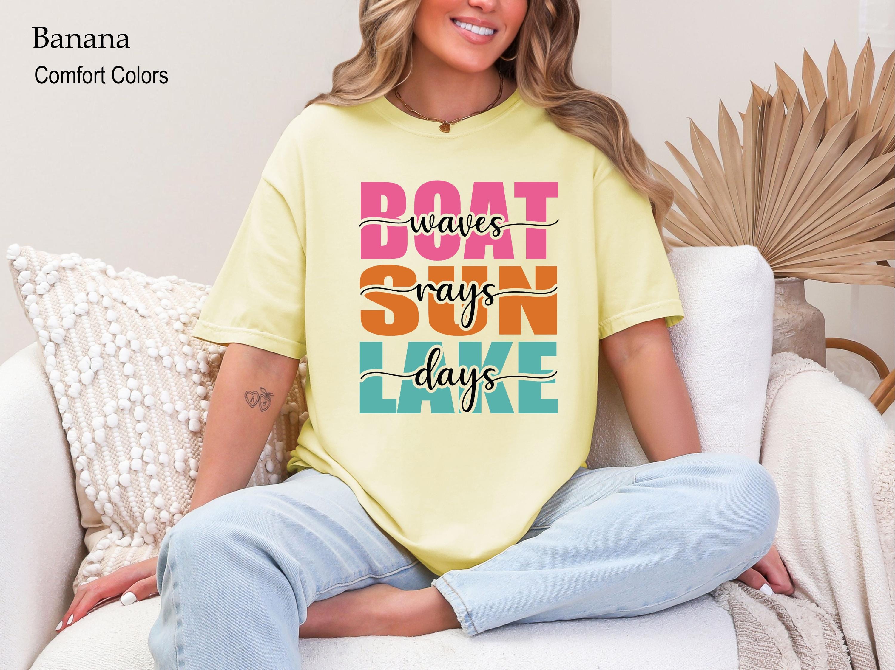 Boat Waves Sun Rays Lake Days Shirt, Summer Vacation Shirt,  Lake Days Trendy Summer Shirt, Lake Day Shirt, Lake Vacation Shirt, Summer Tee