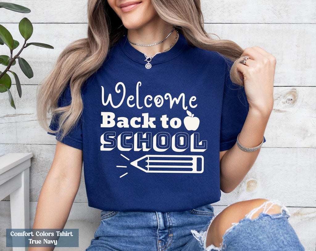Comfort Colors® Welcome Back to School Shirt, Teacher Gift,  Elementary Teacher Shirt, First Day Of School Tee, Teacher Squad Shirt