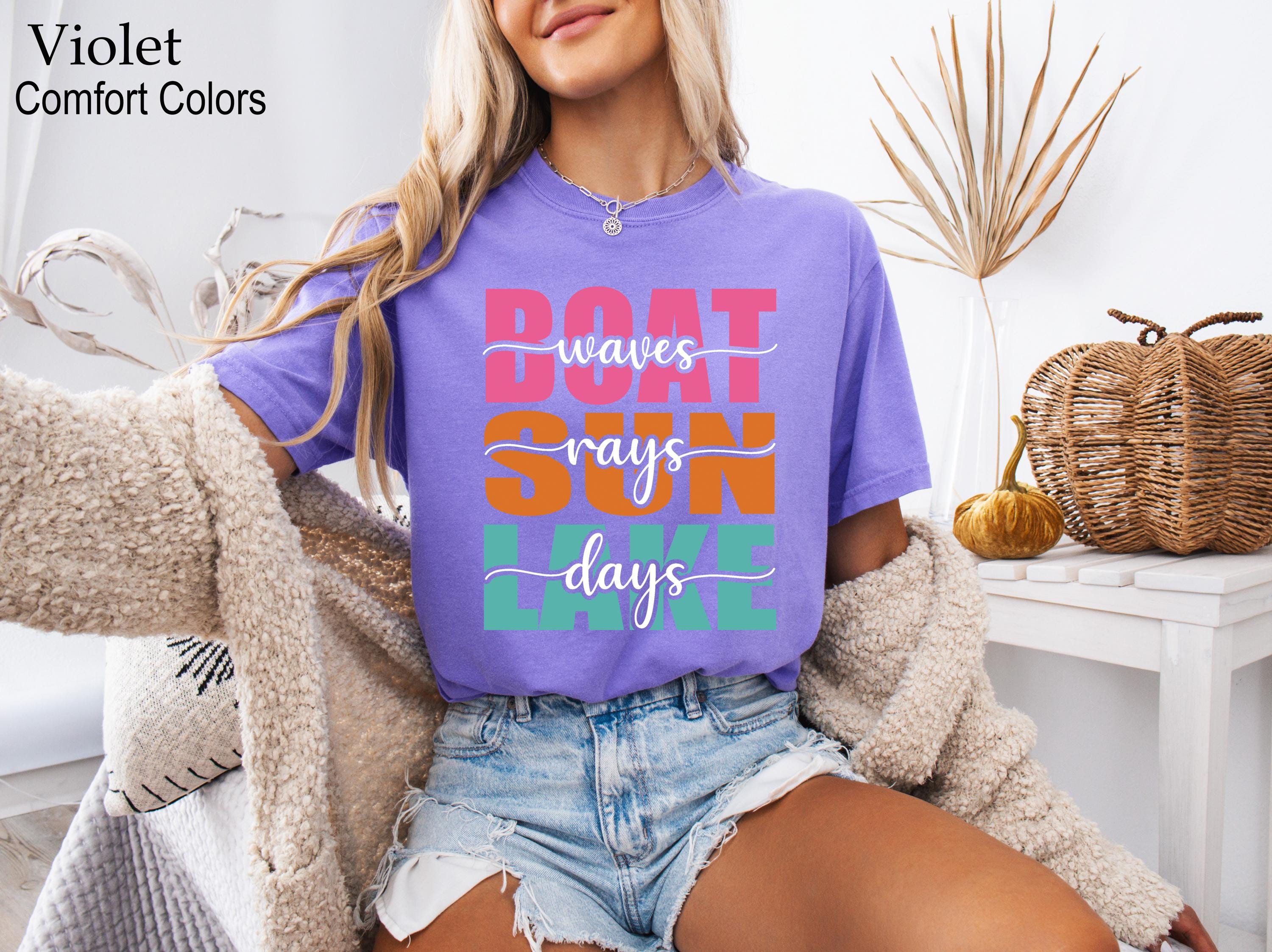 Boat Waves Sun Rays Lake Days Shirt, Summer Vacation Shirt,  Lake Days Trendy Summer Shirt, Lake Day Shirt, Lake Vacation Shirt, Summer Tee