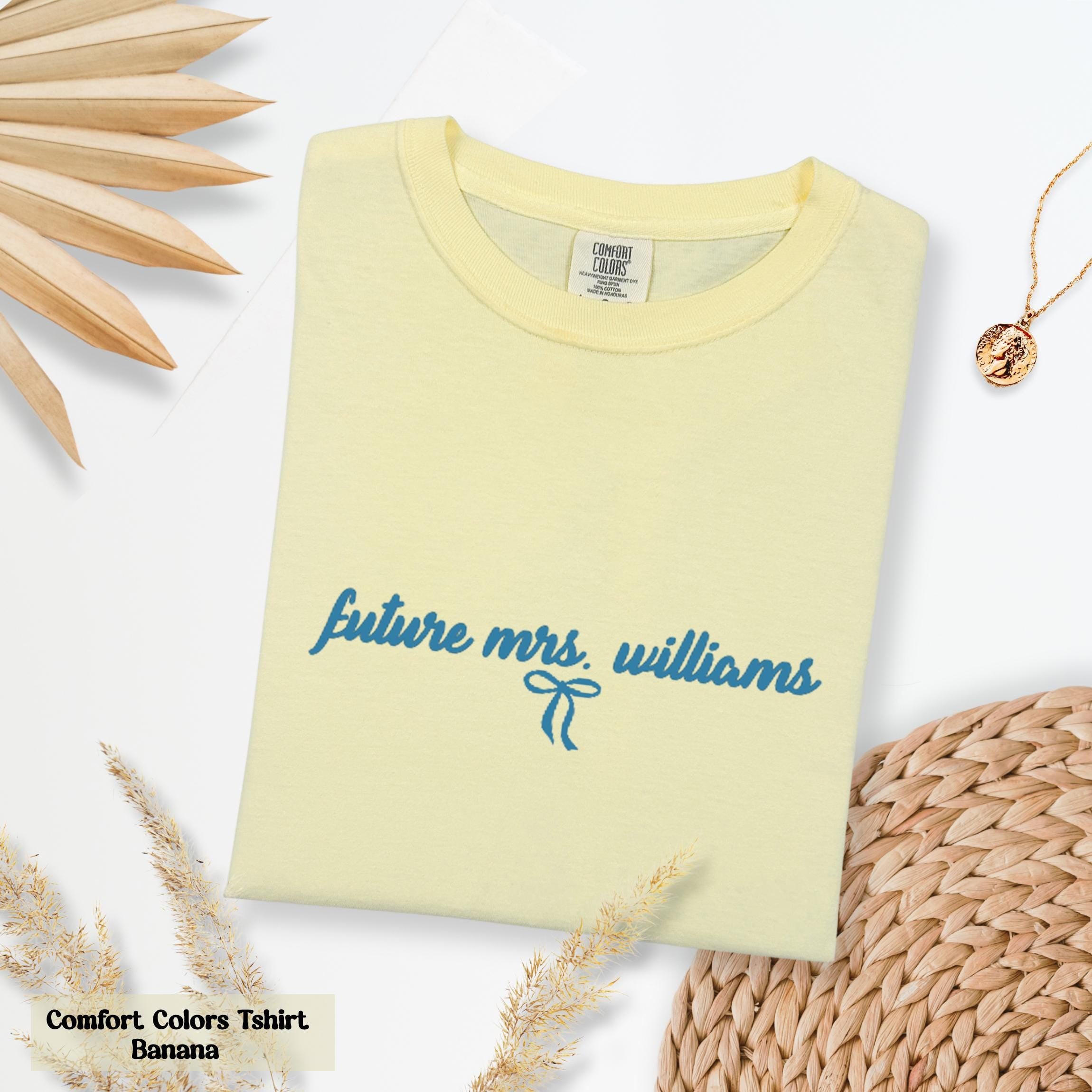 Comfort Colors® Custom Future Mrs. Shirt, Engagement Outfit, Coquette Bachelorette Party T-Shirt, Personalized Fiancee Shirt Gift for Her