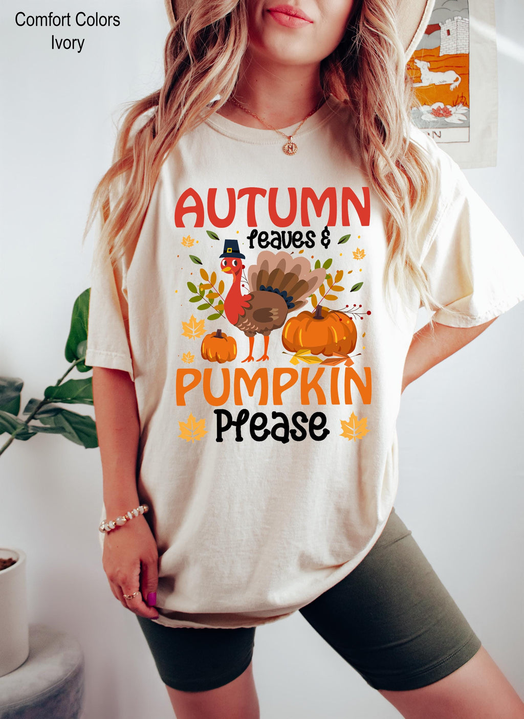 Autumn Leaves and Pumpkin Please Shirt, Thanksgiving Pumpkin Shirt, Autumn Love Shirt, Funny Fall Season Tee, Pumpkin Shirt, Turkey T-shirt