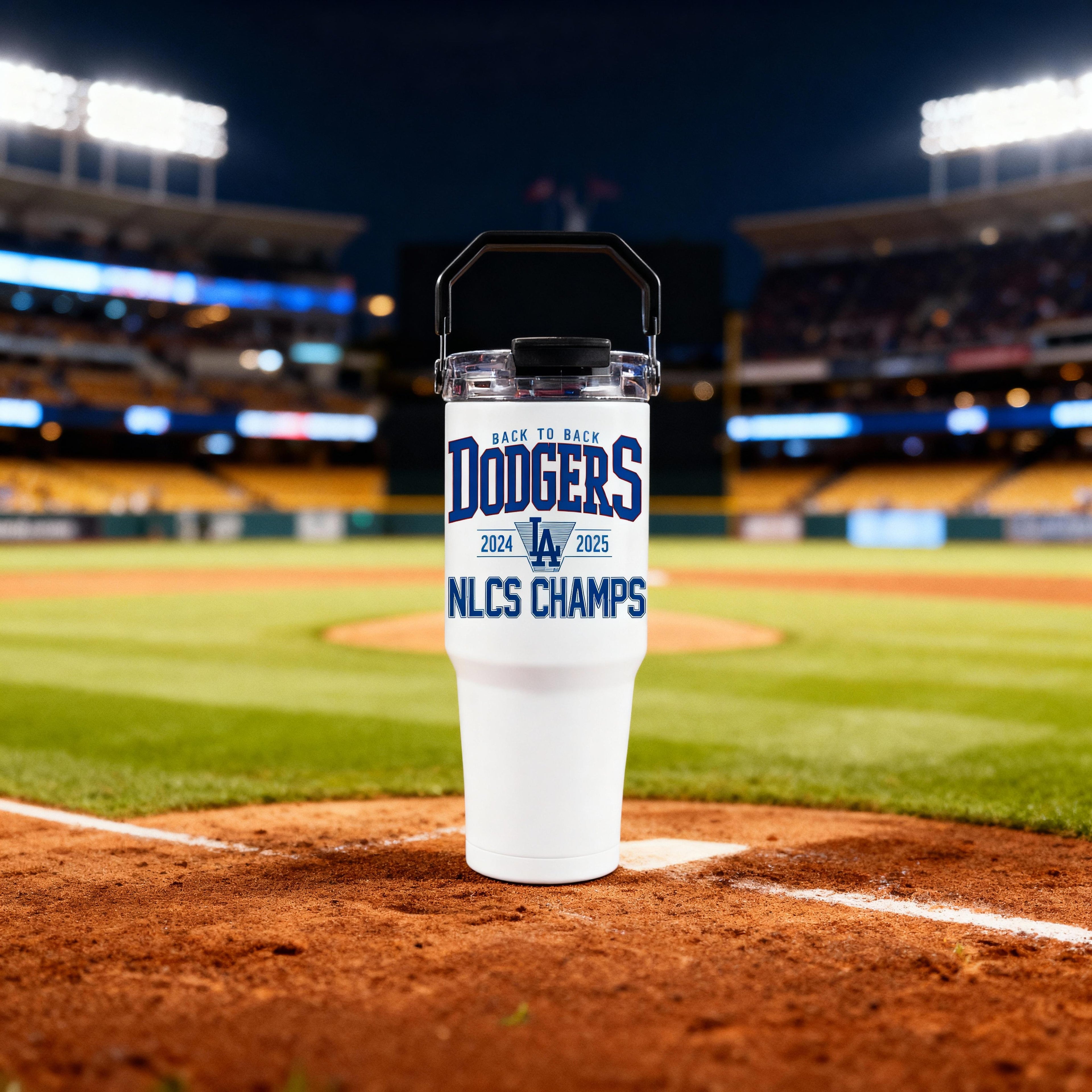 Dodgers champ 2025 Los Angels, baseball champion, Back to back LA, 30 oz UV printed TRI-SIP TUMBLER