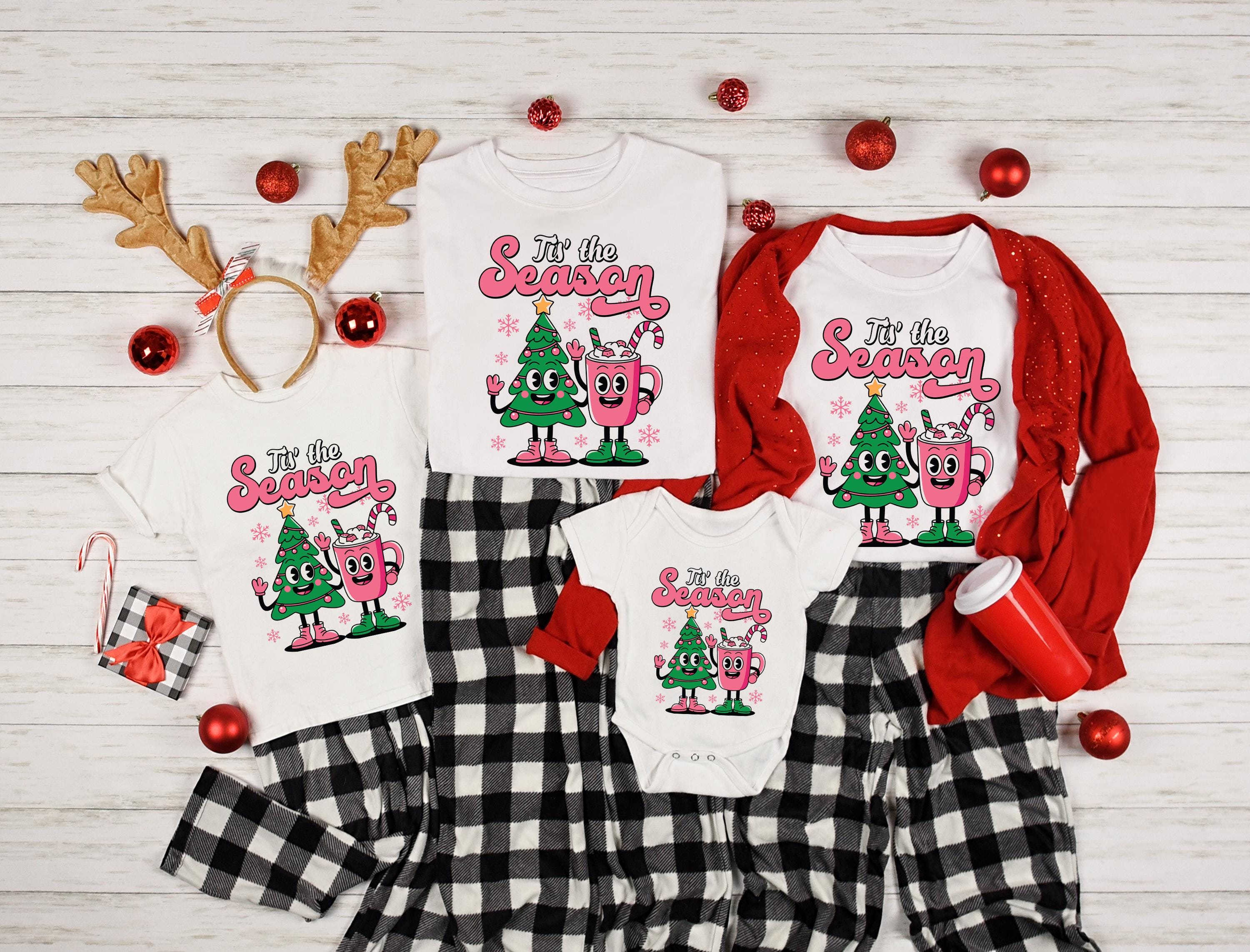 Retro Tis The Season Christmas Shirt, Merry Christmas Shirt, Family Christmas Shirt, Cute Christmas Shirt, Winter Holiday Gift, Xmas Tee