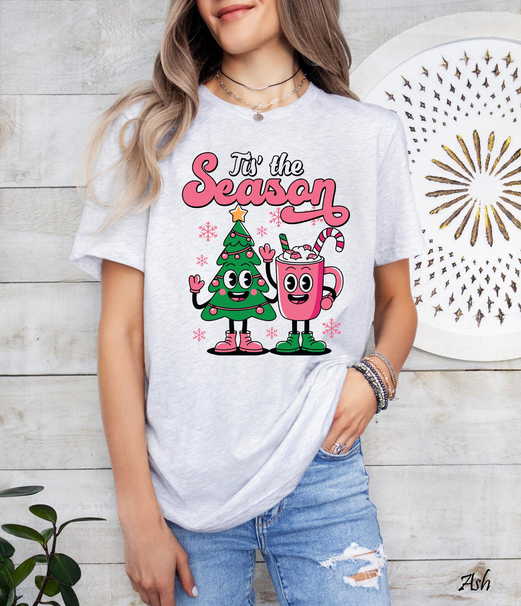 Retro Tis The Season Christmas Shirt, Merry Christmas Shirt, Family Christmas Shirt, Cute Christmas Shirt, Winter Holiday Gift, Xmas Tee