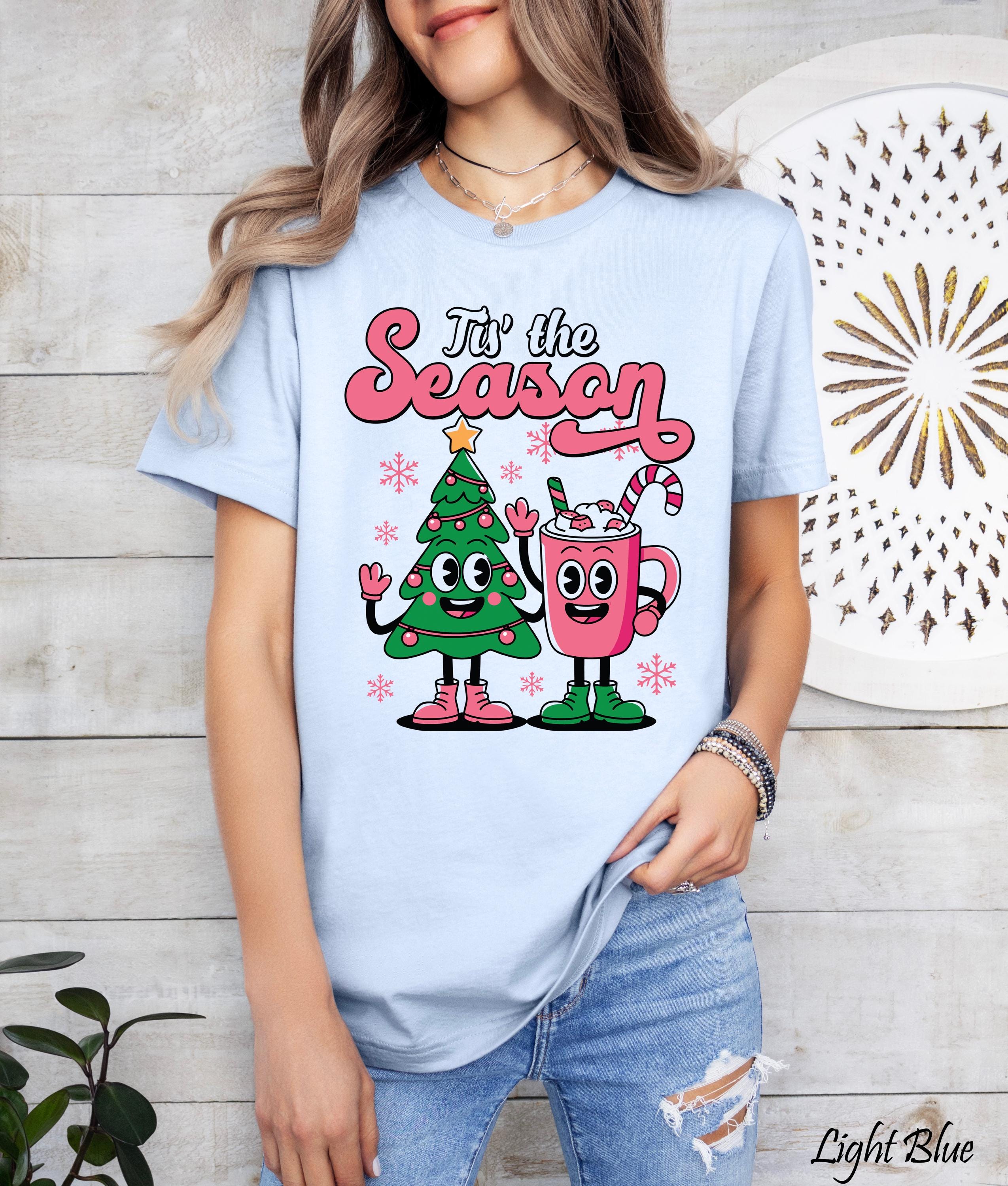 Retro Tis The Season Christmas Shirt, Merry Christmas Shirt, Family Christmas Shirt, Cute Christmas Shirt, Winter Holiday Gift, Xmas Tee