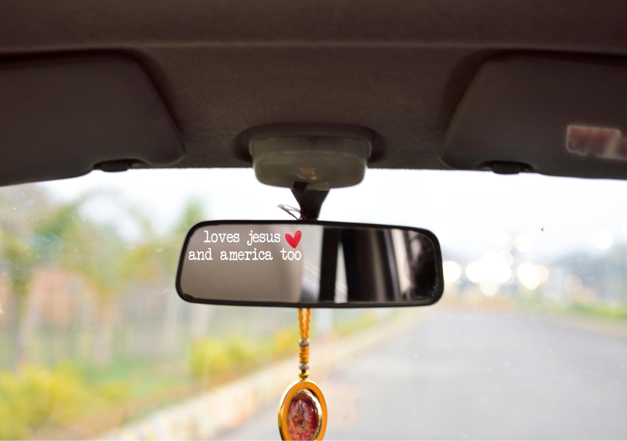 Loves Jesus And America Too Decal,Patriotic Car Sticker,Religious Vinyl Decal,Jesus Decal, Vinyl Car Decal,Christian Sticker for Car,Laptop