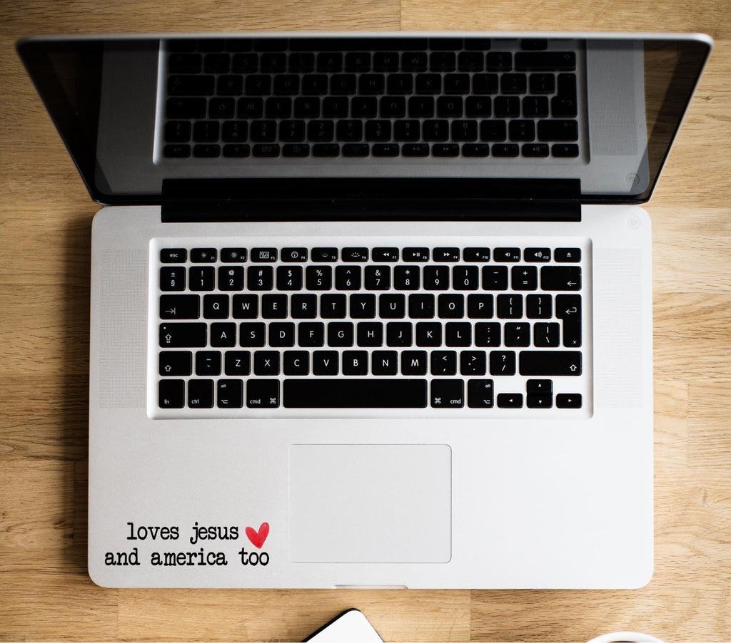 Loves Jesus And America Too Decal,Patriotic Car Sticker,Religious Vinyl Decal,Jesus Decal, Vinyl Car Decal,Christian Sticker for Car,Laptop
