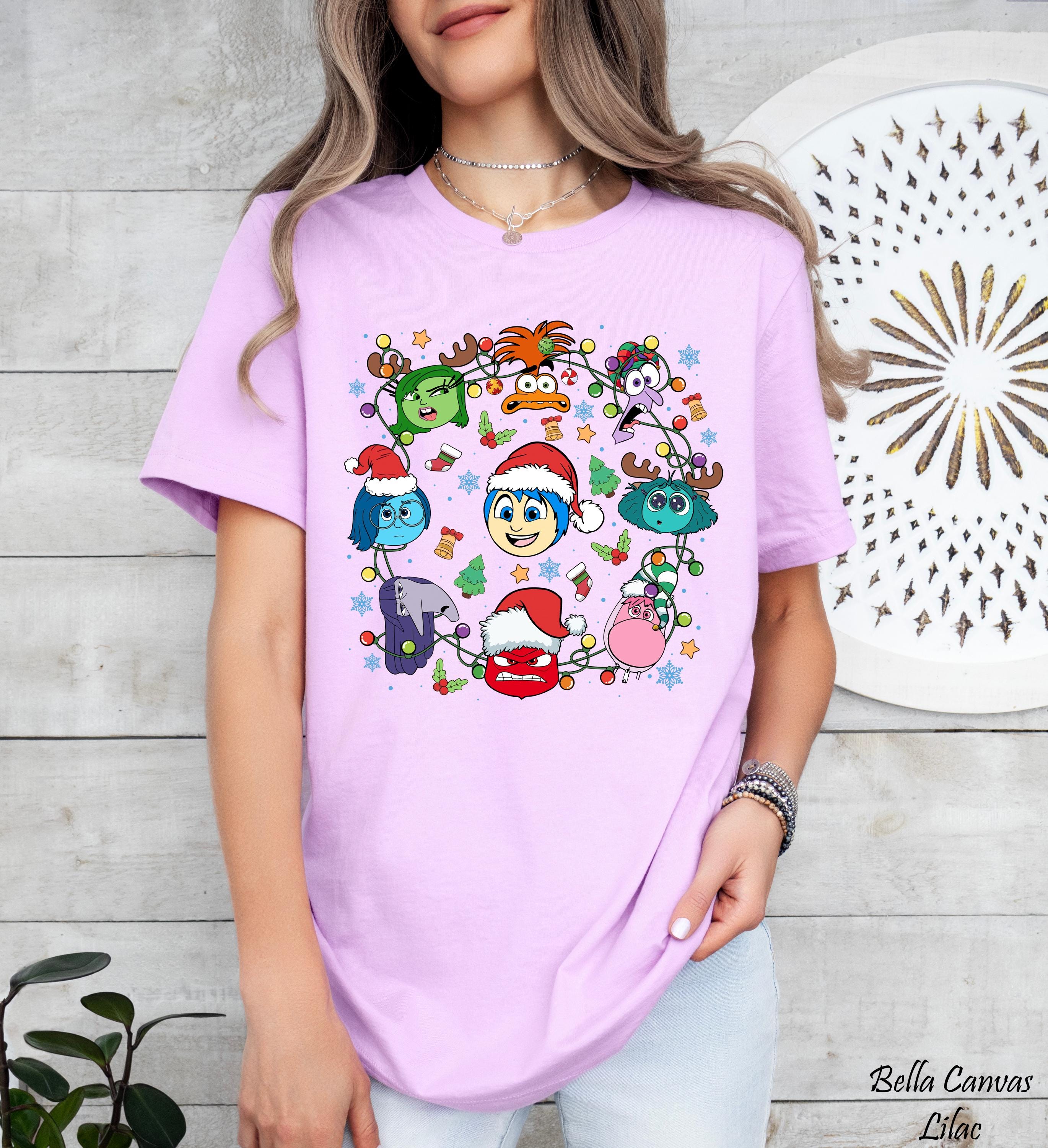 Disney Inside Out Christmas Shirt, Pixar Holidays Shirt, Inside Out Merry Christmas Shirt,Disney Feelings Matching Tee,Mental Health Shirt