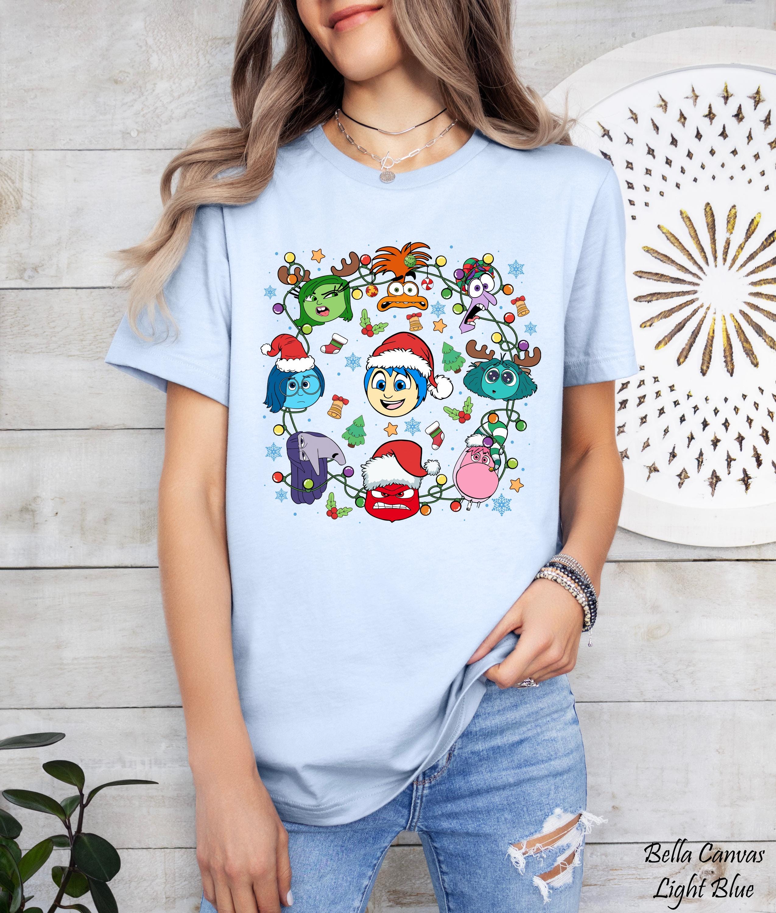 Disney Inside Out Christmas Shirt, Pixar Holidays Shirt, Inside Out Merry Christmas Shirt,Disney Feelings Matching Tee,Mental Health Shirt