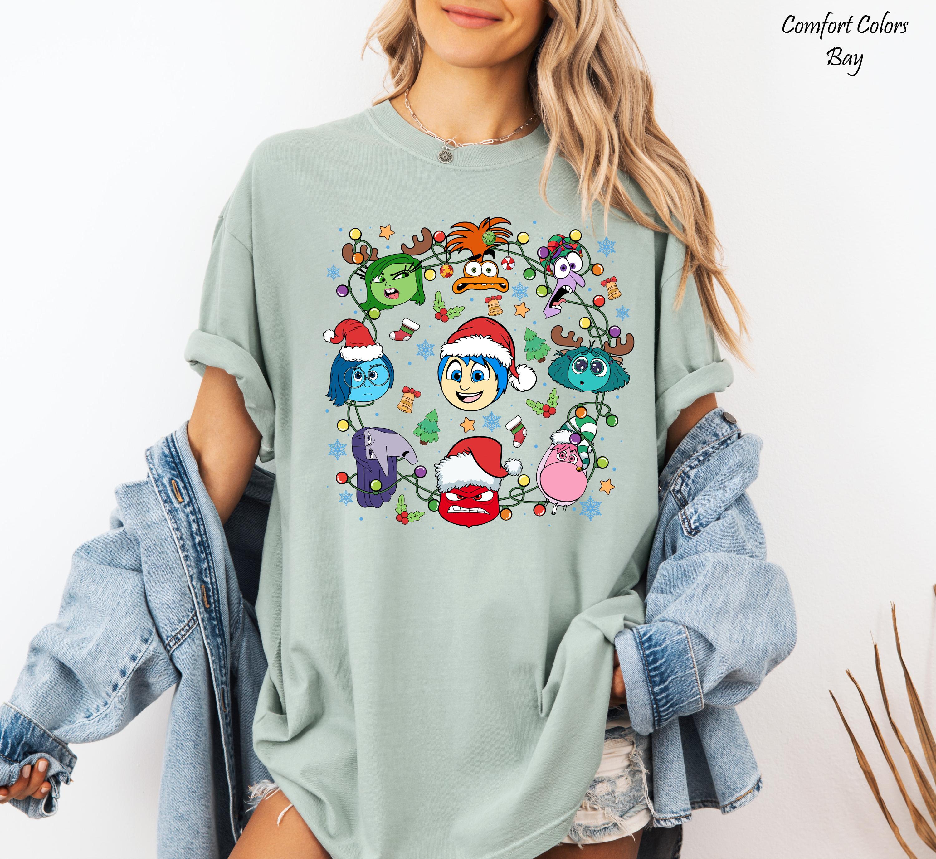 Disney Inside Out Christmas Shirt, Pixar Holidays Shirt, Inside Out Merry Christmas Shirt,Disney Feelings Matching Tee,Mental Health Shirt