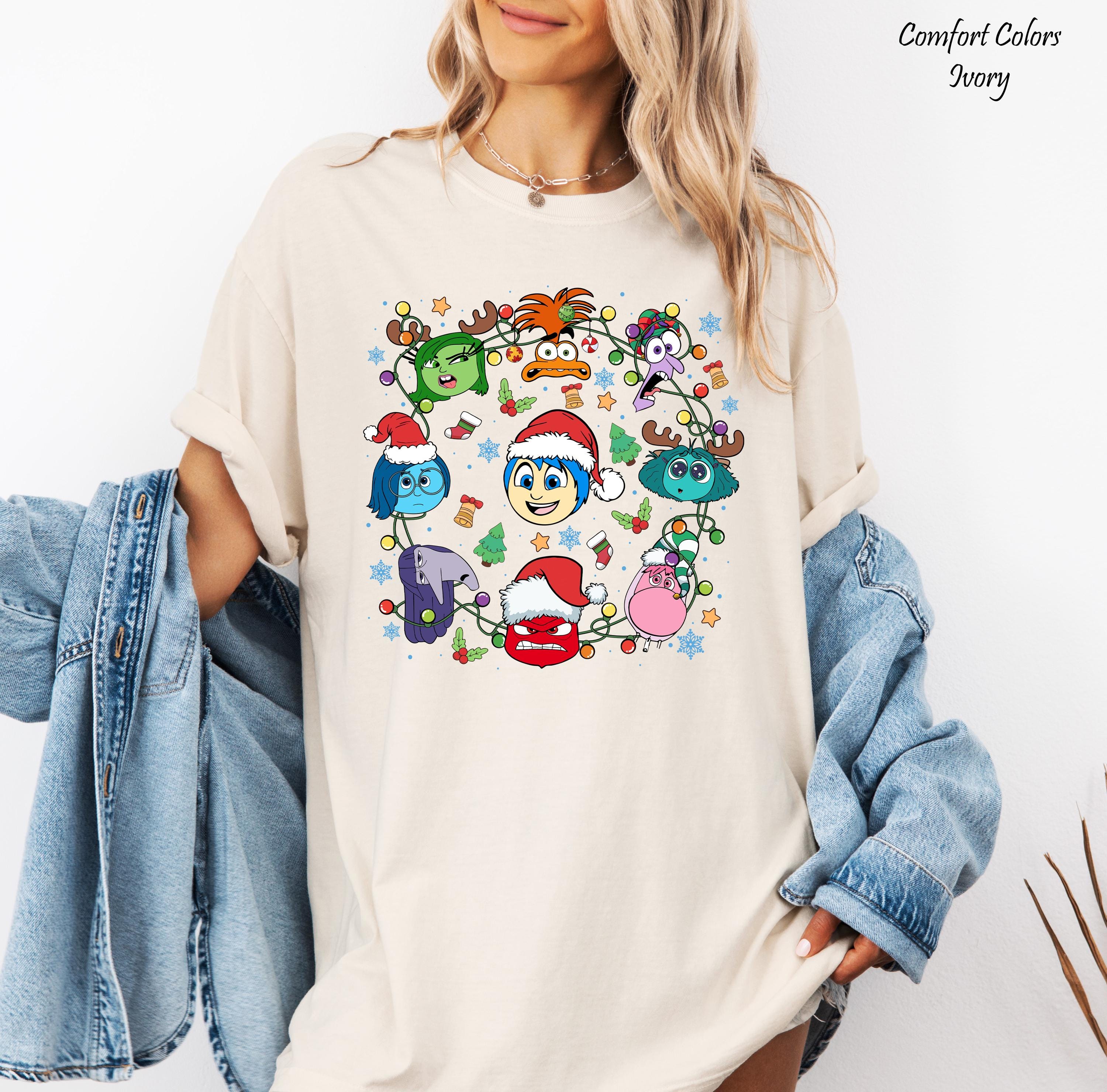 Disney Inside Out Christmas Shirt, Pixar Holidays Shirt, Inside Out Merry Christmas Shirt,Disney Feelings Matching Tee,Mental Health Shirt