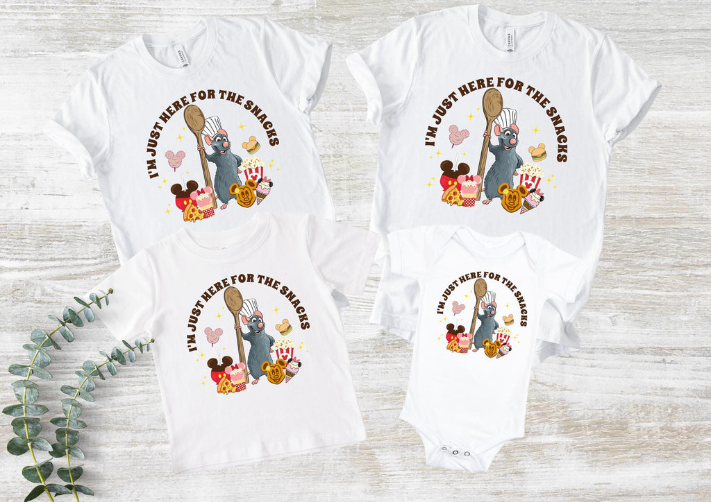 Retro Remy Ratatouille Shirt,I'm Just Here For The Snacks Family Shirt,Disney Family Shirt,Little Chef Ratatouille Tee,Disney Snacks Shirt