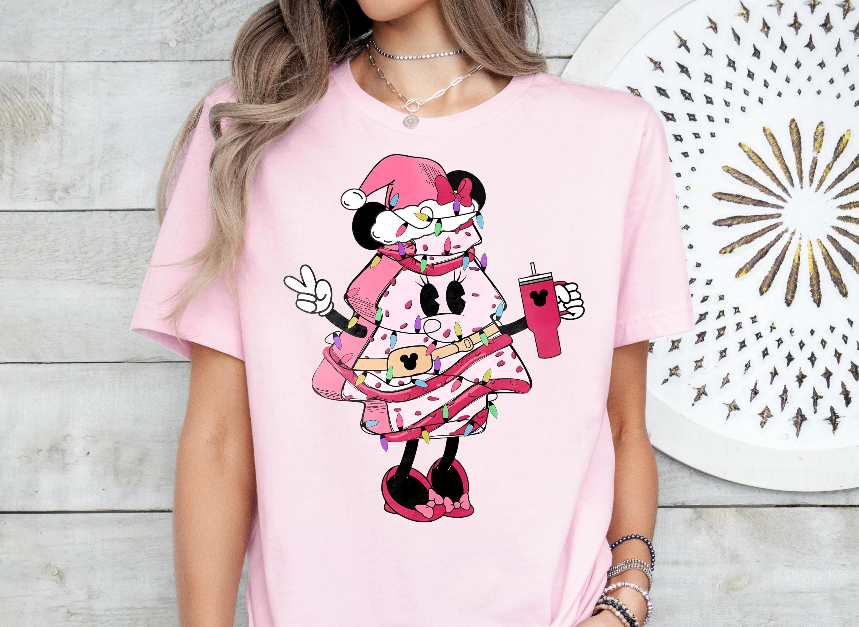 Vintage Disney Christmas Tree Cake Shirt, Disney Holiday Trip Tees, Disney Mickey Minnie Xmas Shirt, Mickey's Very Merry Christmas Party Tee