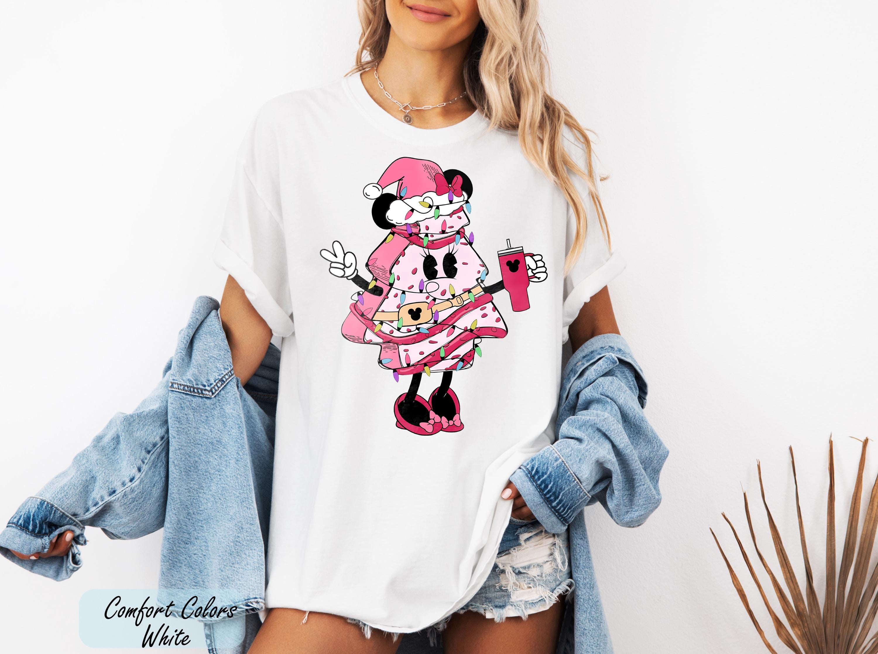 Vintage Disney Christmas Tree Cake Shirt, Disney Holiday Trip Tees, Disney Mickey Minnie Xmas Shirt, Mickey's Very Merry Christmas Party Tee