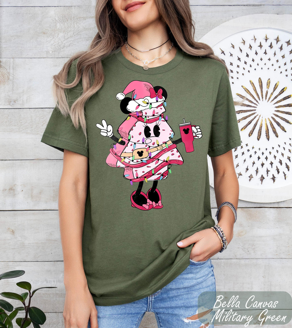 Vintage Disney Christmas Tree Cake Shirt, Disney Holiday Trip Tees, Disney Mickey Minnie Xmas Shirt, Mickey's Very Merry Christmas Party Tee