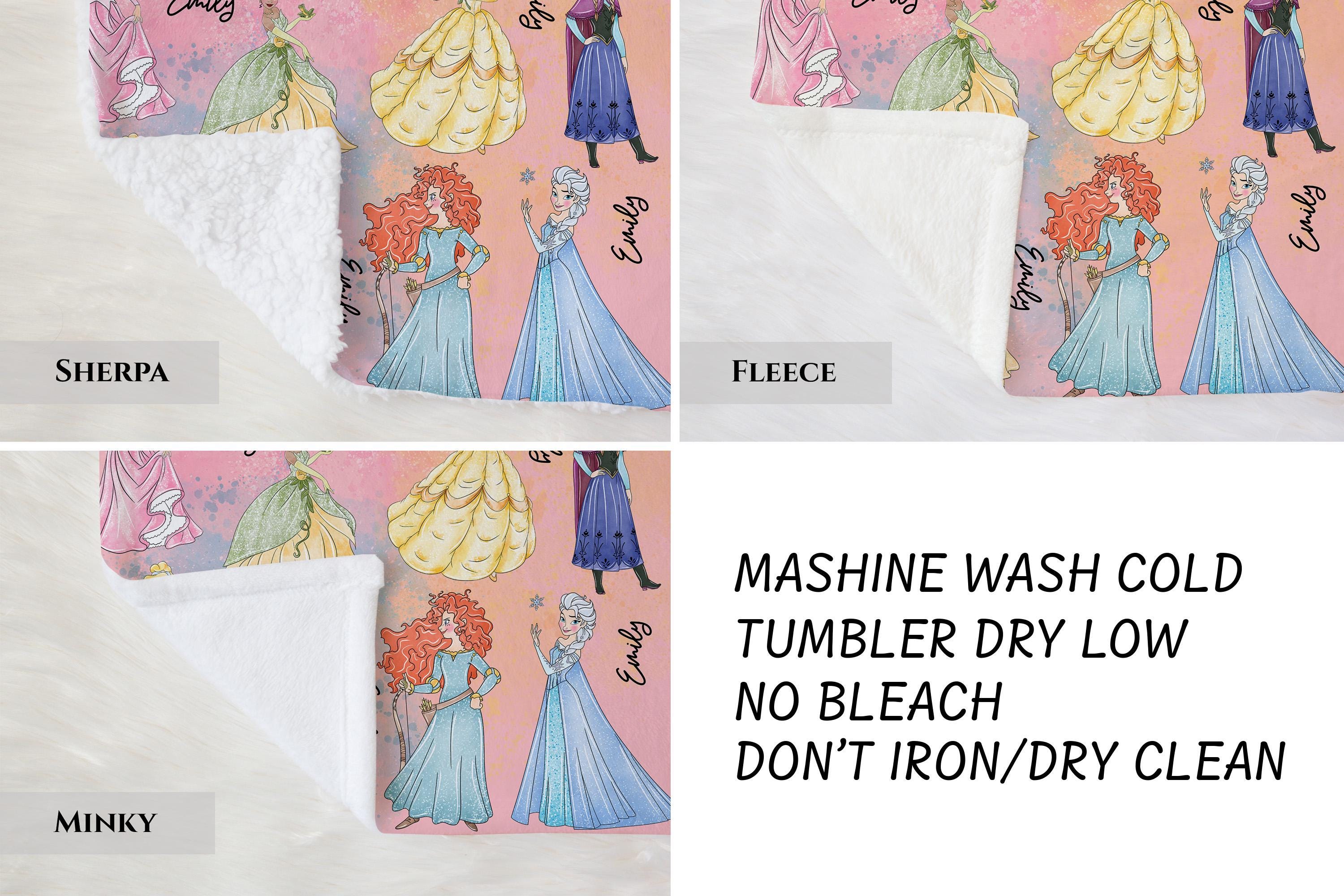 Personalized  Disney Princesses Blanket, Disney Princess Blanket,Customizable Toddler Throw Blanket, Baby Shower Gift, Disney Nursery Decor