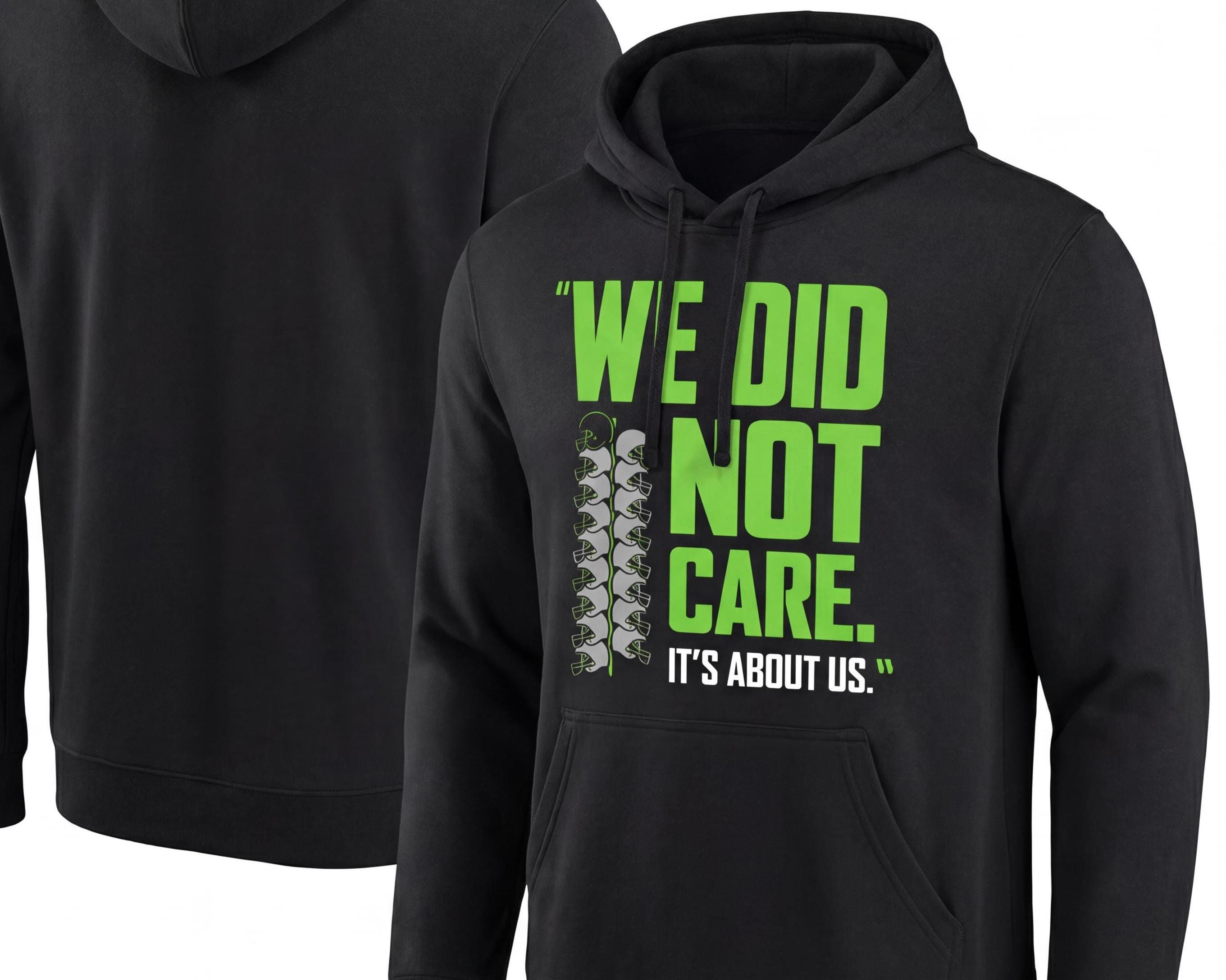 We did not care it is about us Hoodie for Seattle fans, Vintage Seattle Football Sweatshirt, Game Day Shirt, Football Y2k Rap Tee