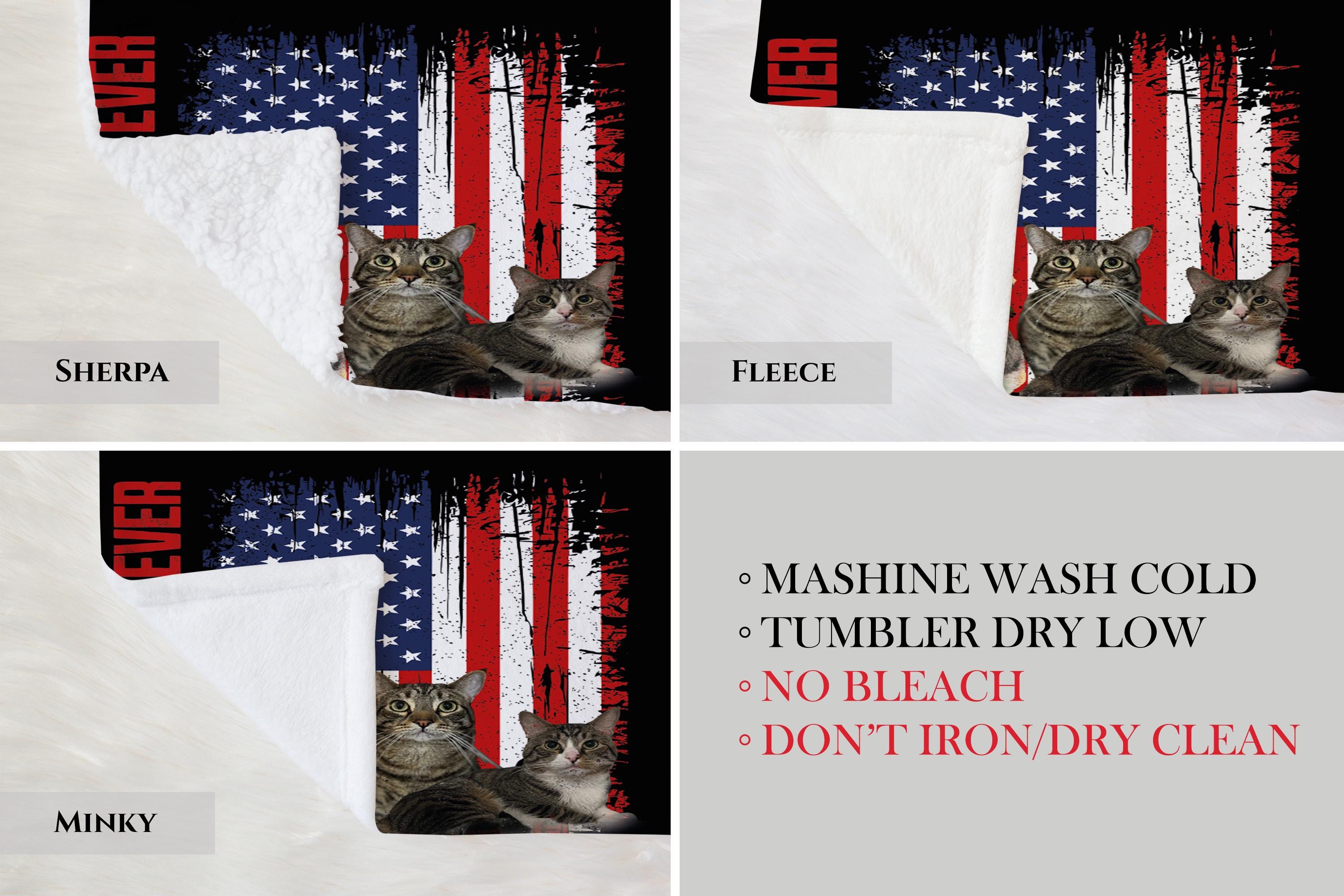 Personalized Best Fur Dad Ever Blanket, Pet Lover Name Blanket, Dog Loss Pet Memory Gifts, Personalized Dog Blankets Cat Picture Blanket