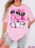 In October We Wear Pink Shirt, Breast Cancer Awareness,Halloween Pink Ghost Tee,Halloween Ghost Shirt,Cancer Pink Ribbon,Breast Cancer Month