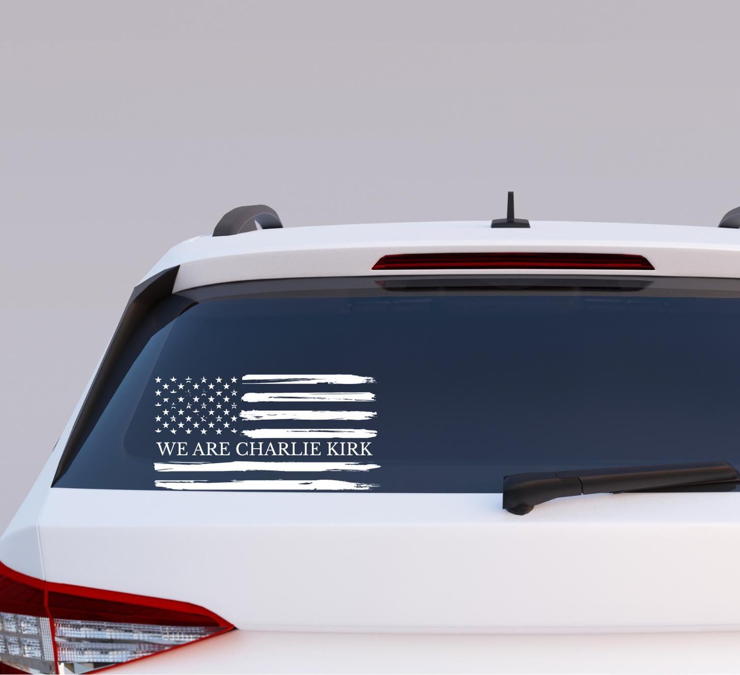 We Are Charlie Kirk Car Decal,Patriotic American Flag Vinyl Sticker,Charlie Kirk Freedom Decal,Conservative Decal,Inspirational Charlie Kirk