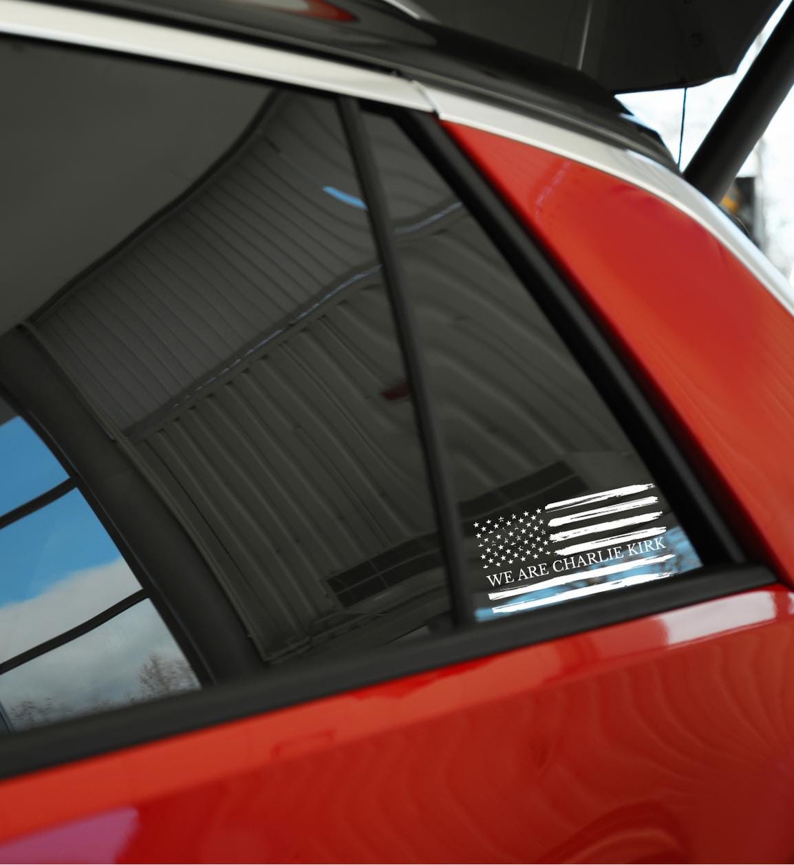 We Are Charlie Kirk Car Decal,Patriotic American Flag Vinyl Sticker,Charlie Kirk Freedom Decal,Conservative Decal,Inspirational Charlie Kirk