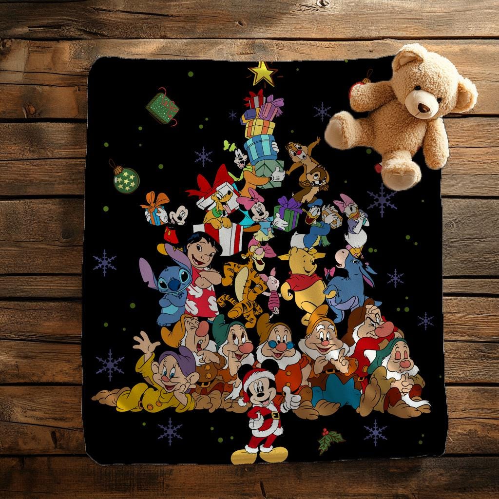 Disney All Characters Blanket, Magical Walt Disney Blanket, Mickey Minnie Blankets, Disneyland Blanket, Magical Castle Throw, Nursery Gift