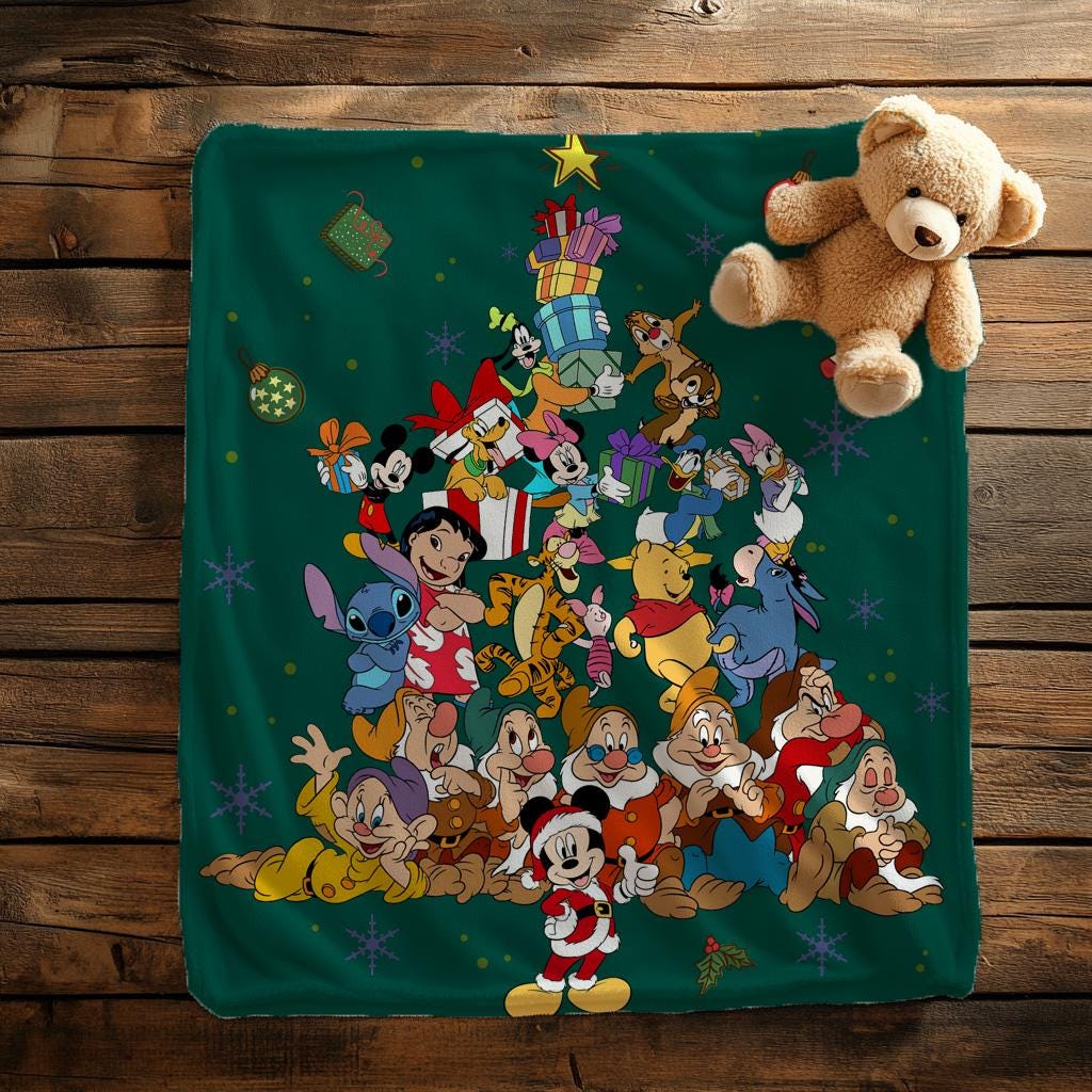 Disney All Characters Blanket, Magical Walt Disney Blanket, Mickey Minnie Blankets, Disneyland Blanket, Magical Castle Throw, Nursery Gift