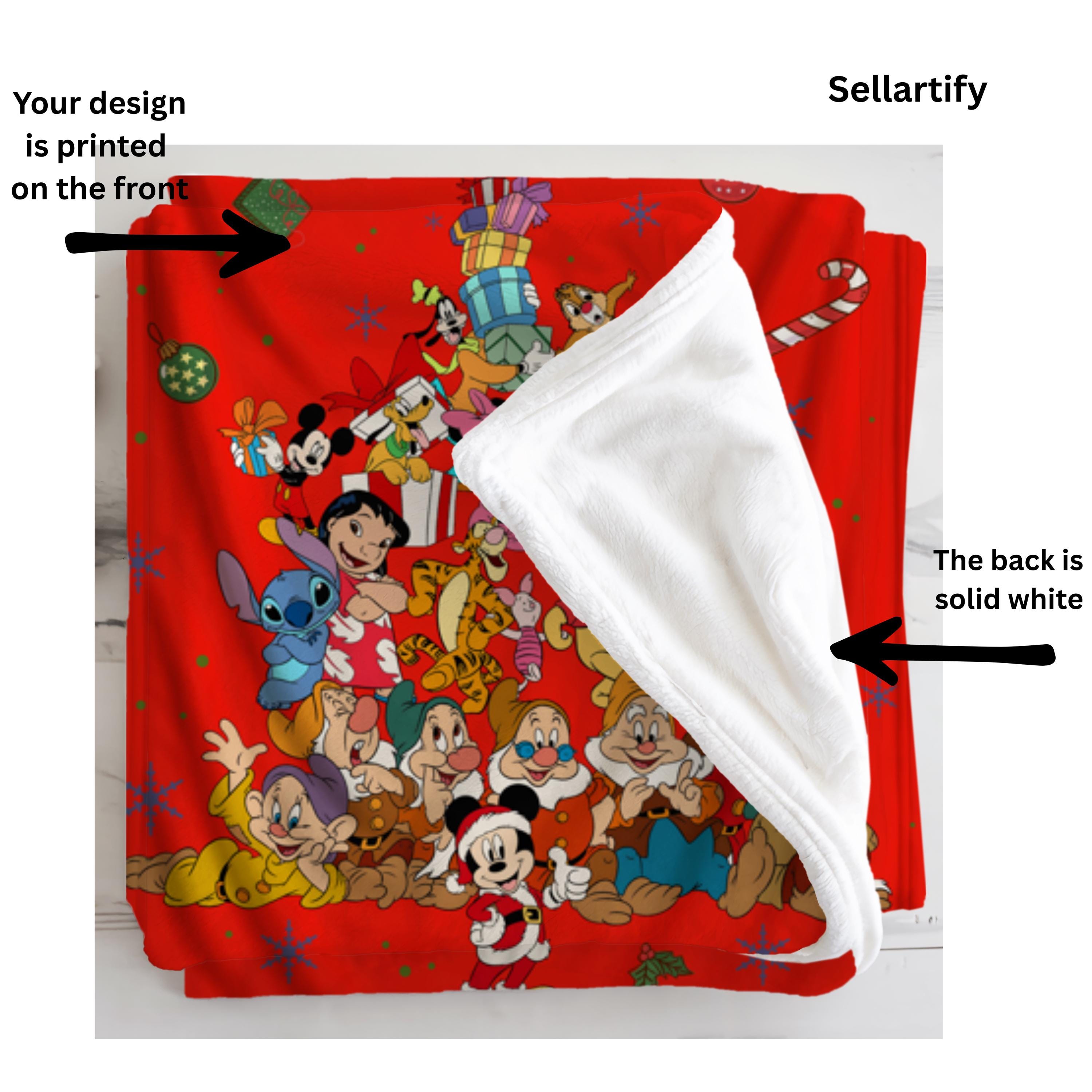 Disney All Characters Blanket, Magical Walt Disney Blanket, Mickey Minnie Blankets, Disneyland Blanket, Magical Castle Throw, Nursery Gift