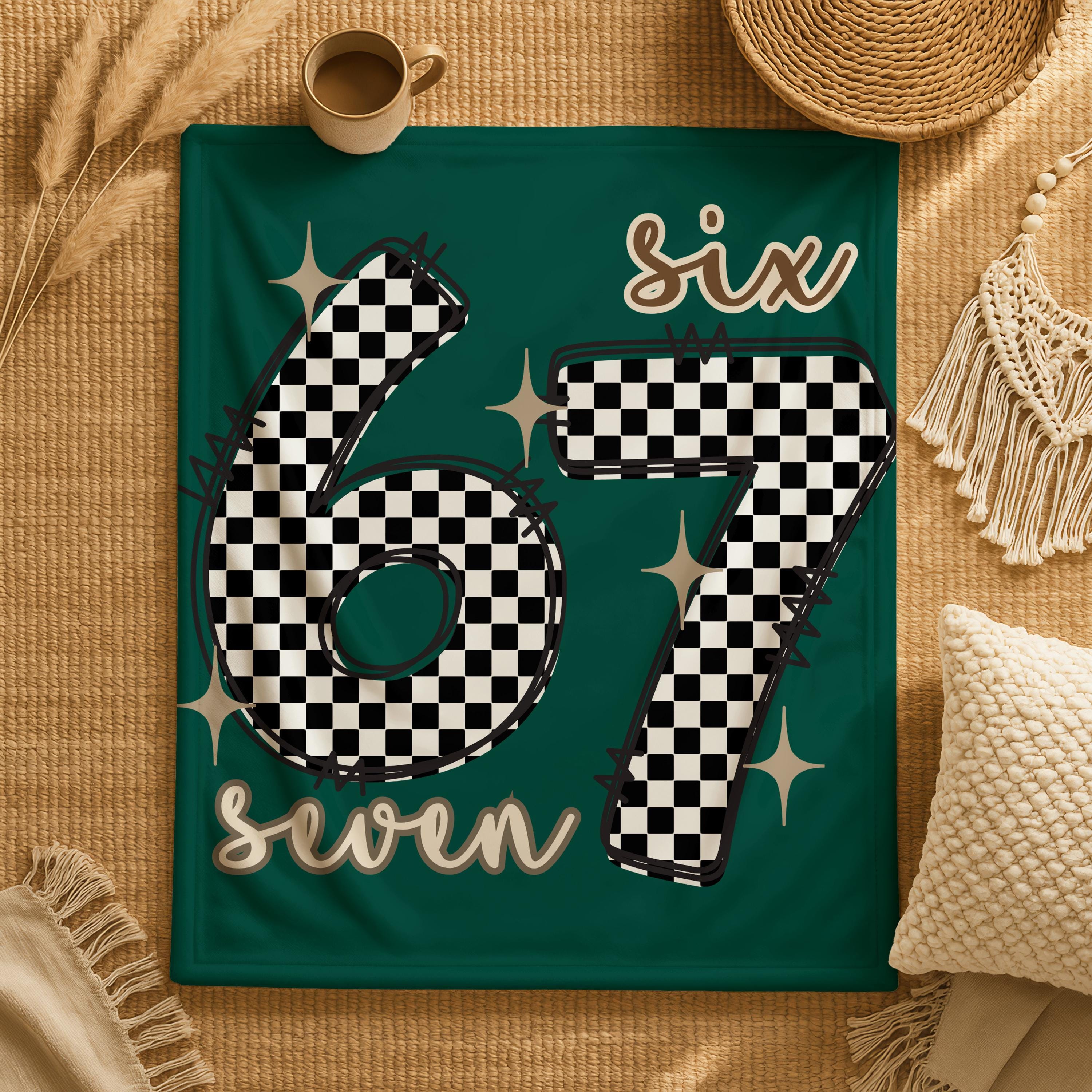 6 7 Funny Christmas Gift, Six Seven Meme Blanket, Kids Christmas Gift, Cute Humor Blanket,6 7 Funny Trendy, Funny Gift for Friends or Family