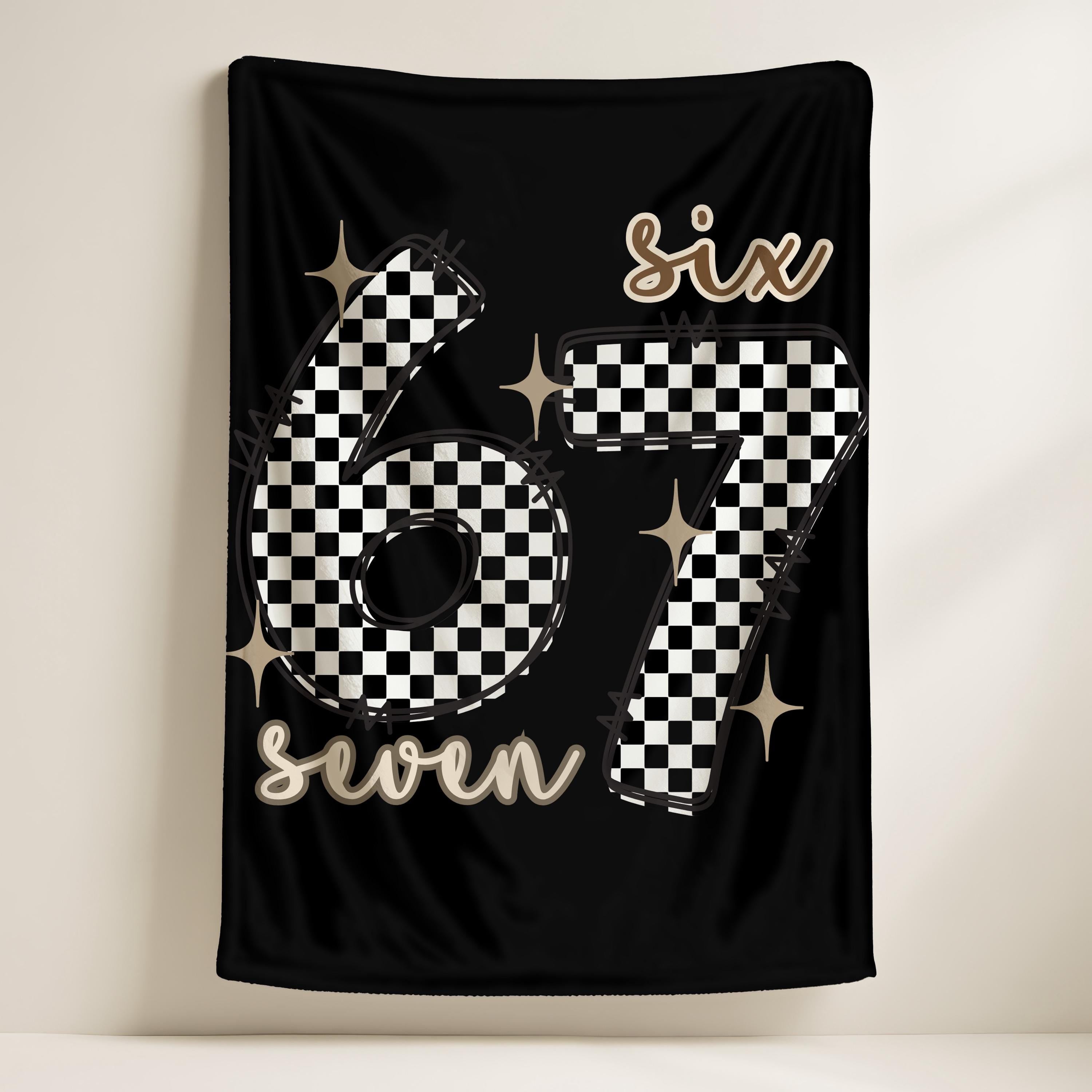 6 7 Funny Christmas Gift, Six Seven Meme Blanket, Kids Christmas Gift, Cute Humor Blanket,6 7 Funny Trendy, Funny Gift for Friends or Family