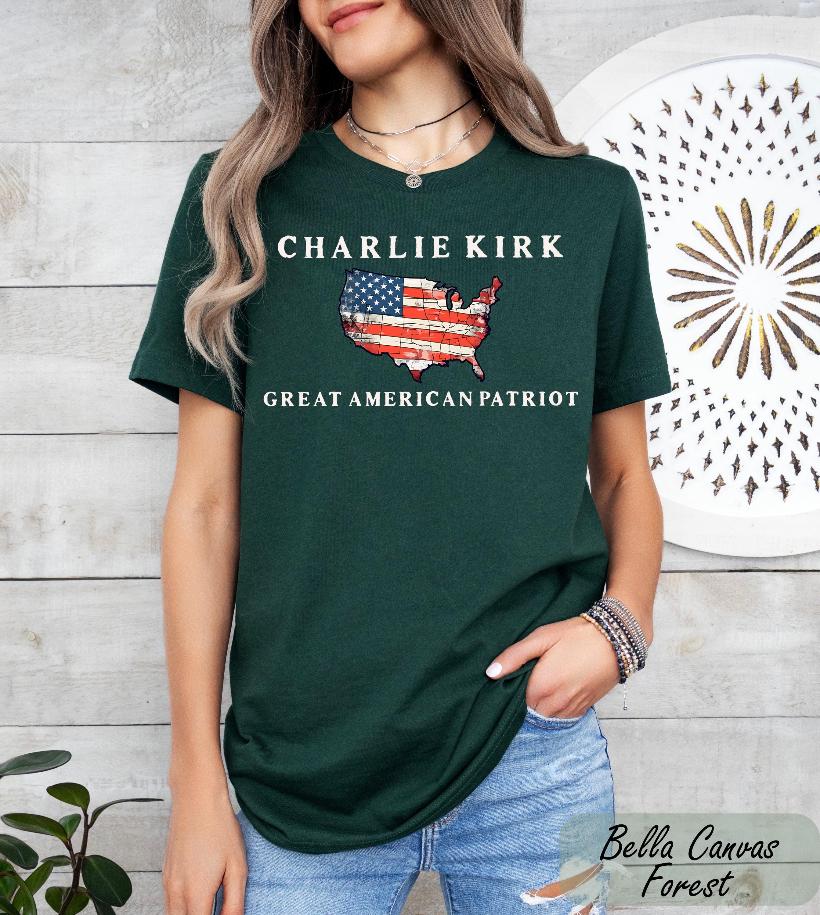 Comfort Colors Charlie Kirk Great American Patriot Shirt, Charlie Kirk Assassination Shirt, Charlie Kirk Shirt, Charlie Kirk Memorial Tee
